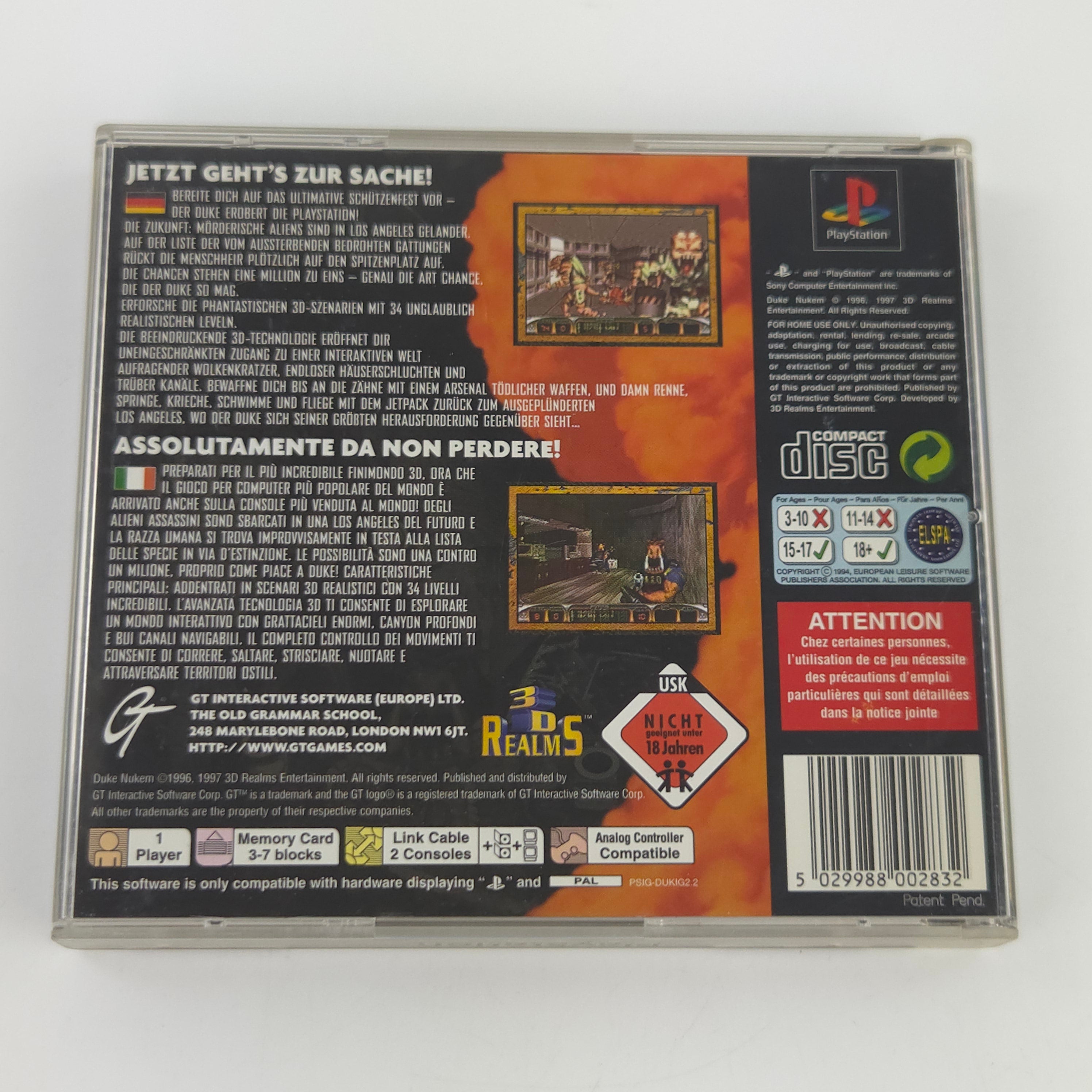 Sony Playstation 1 Spiel Duke Nukem PS1 OVP PAL USK18