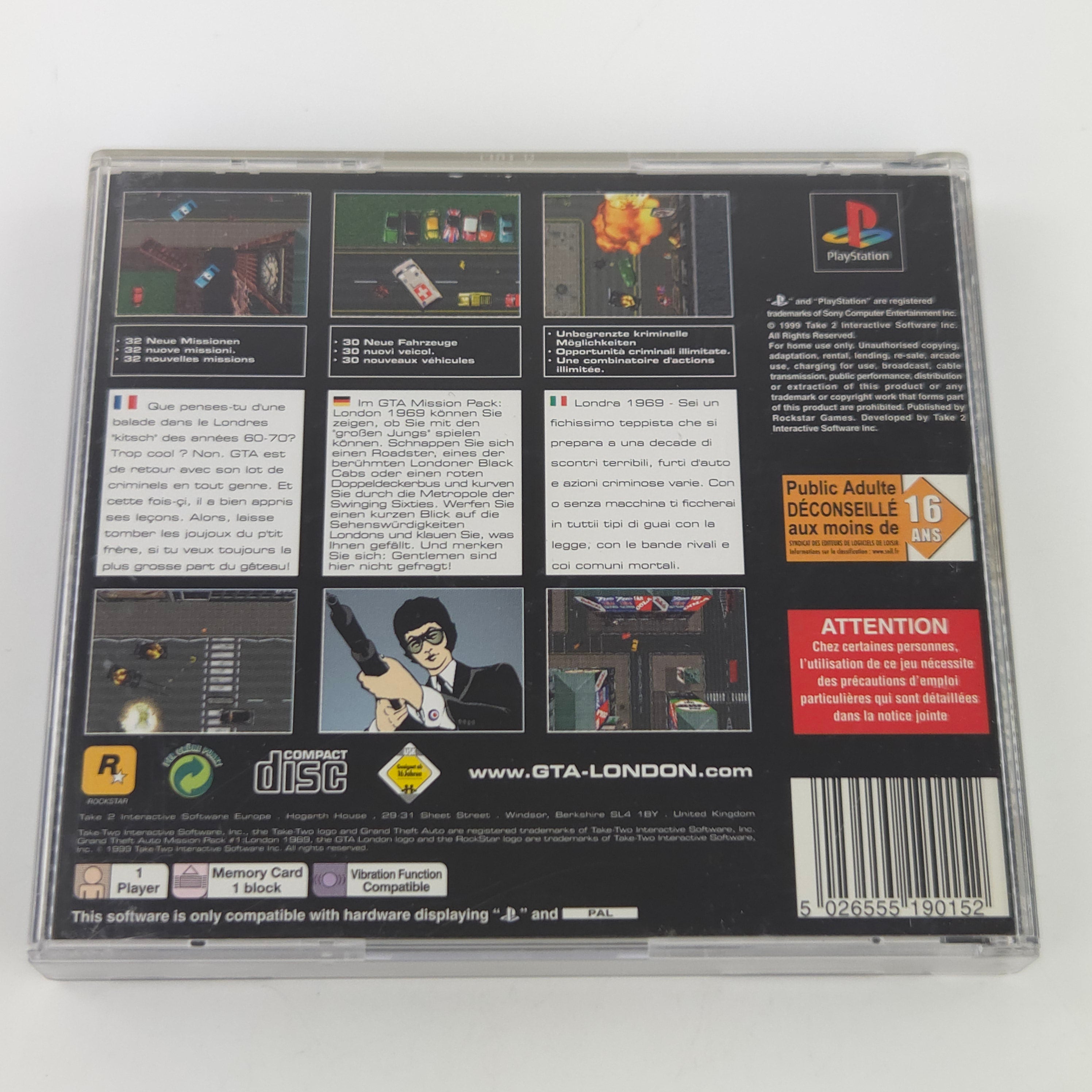 Playstation Spiel GTA Grand Theft Auto London PS1 OVP PAL