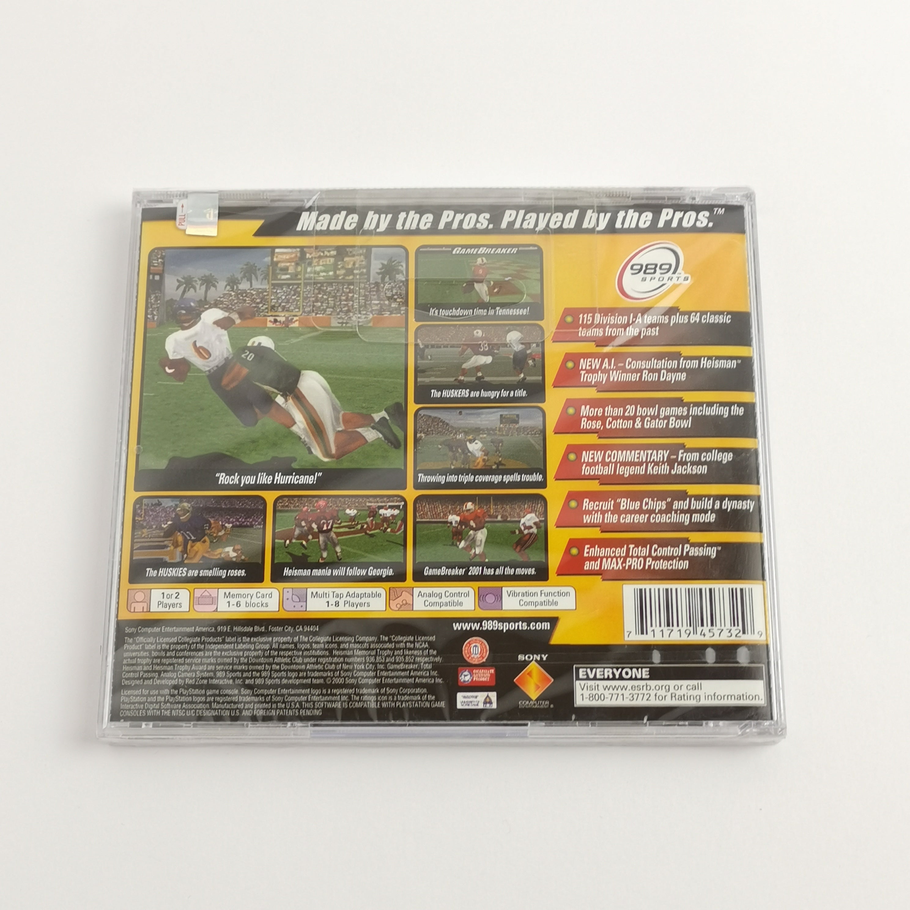 Playstation 1 Spiel – NCAA Game Breaker 2001 PS1 Neu USA