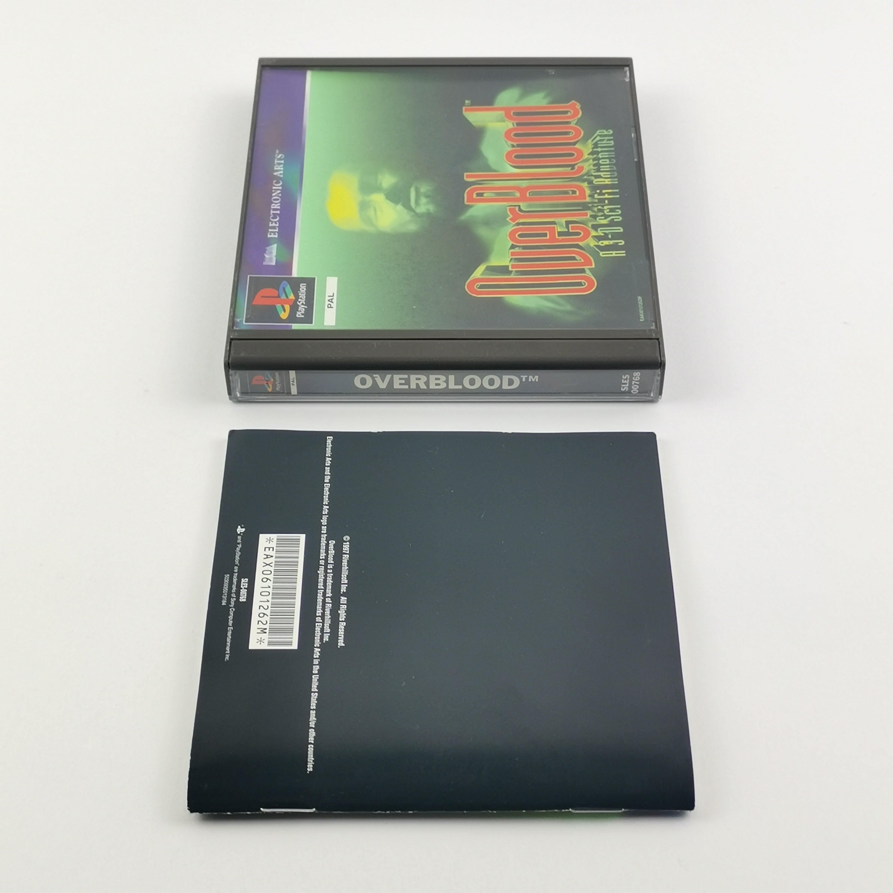 Playstation 1 Spiel – Over Blood A 3-D Sci-Fi Adventure OVP