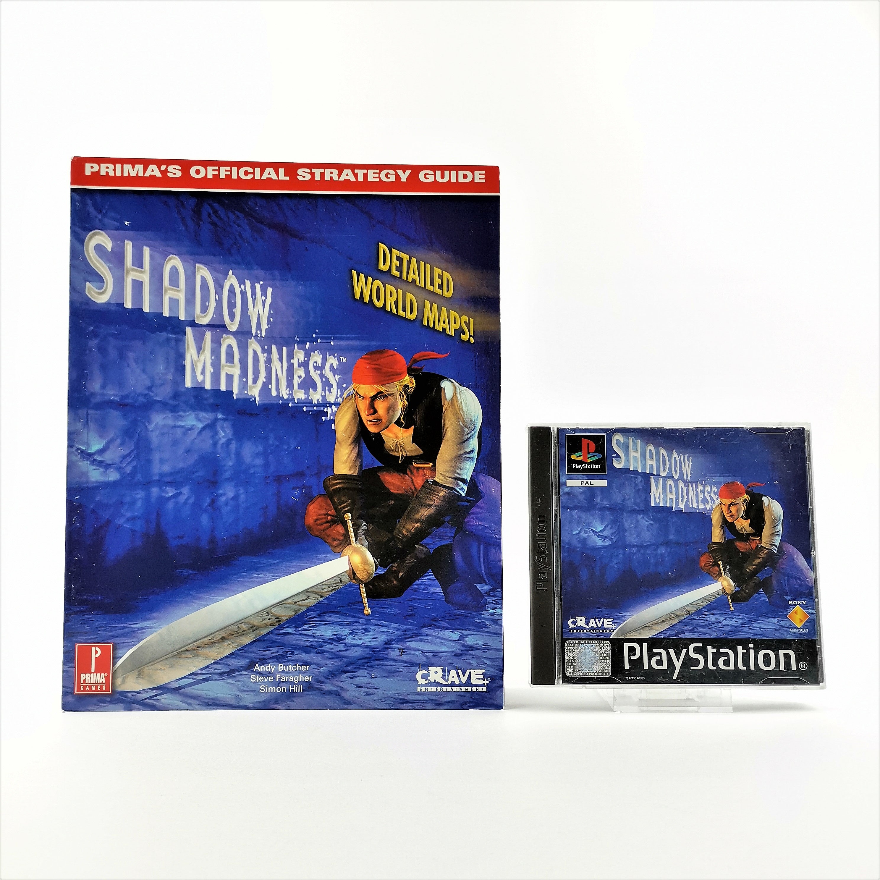 Playstation 1 Spiel – Shadow Madness mit Strategy Guide OVP