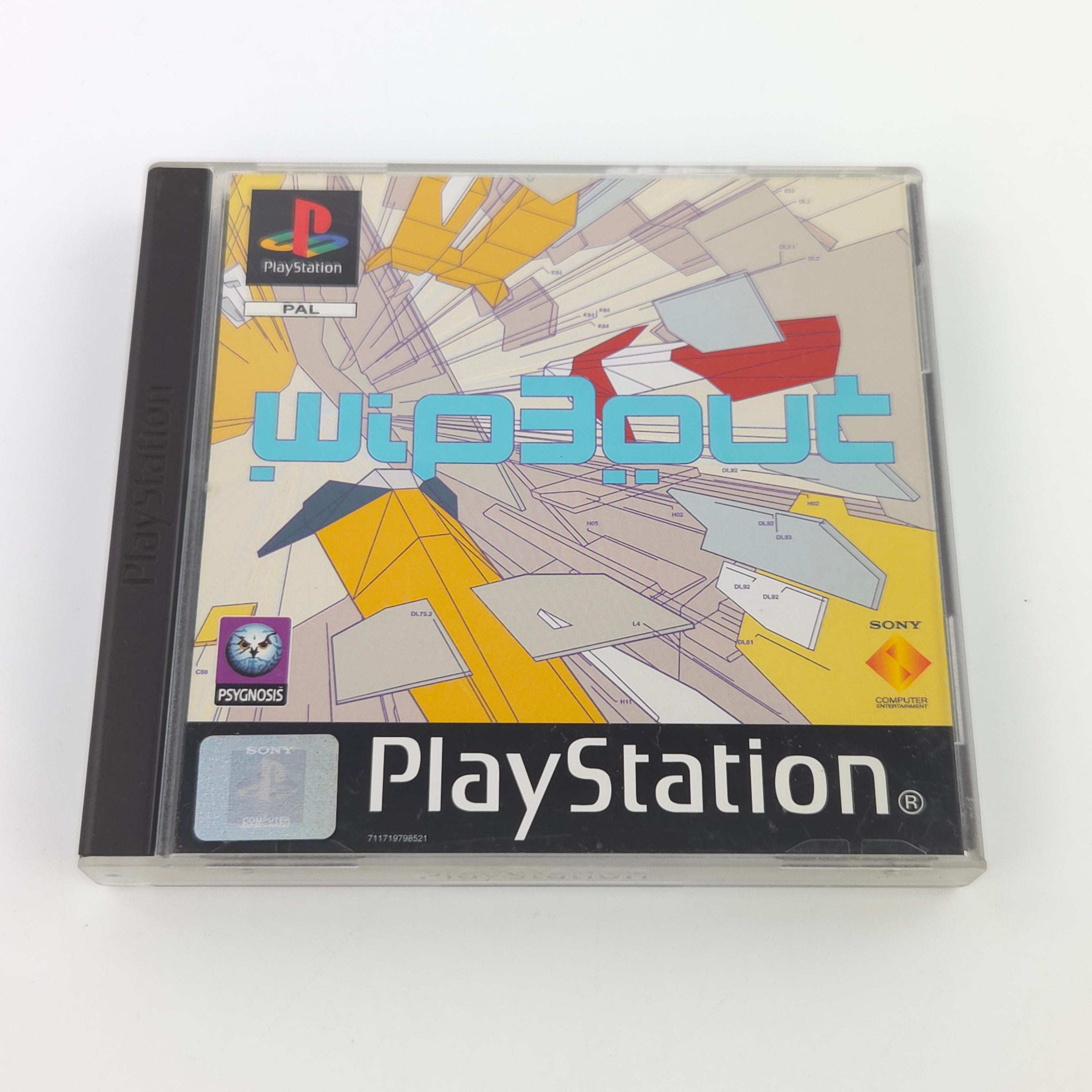Playstation 1 Spiel – Wipeout PS1 PAL OVP Anleitung