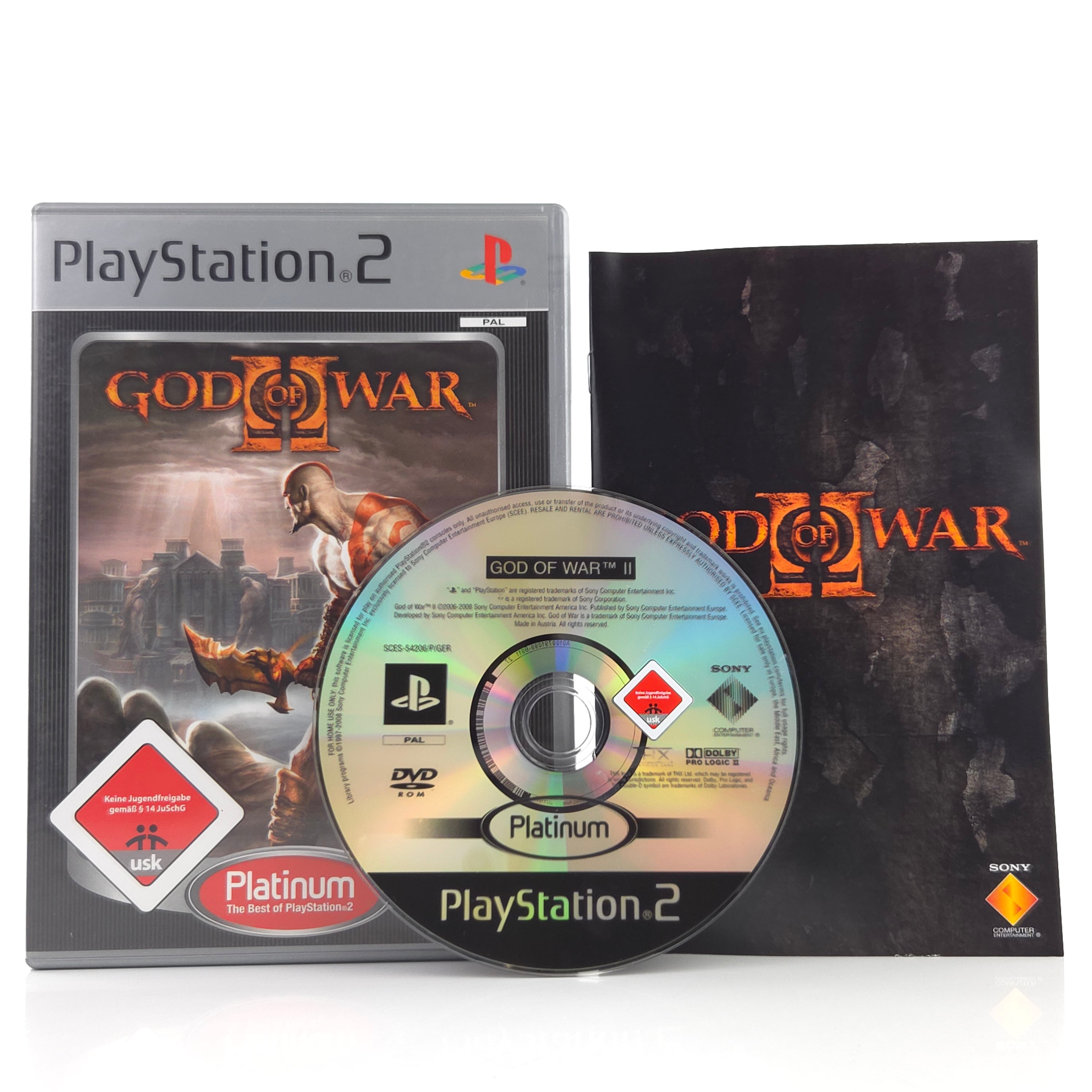 Playstation 2 Spiel God of War II Platinum OVP PAL USK18