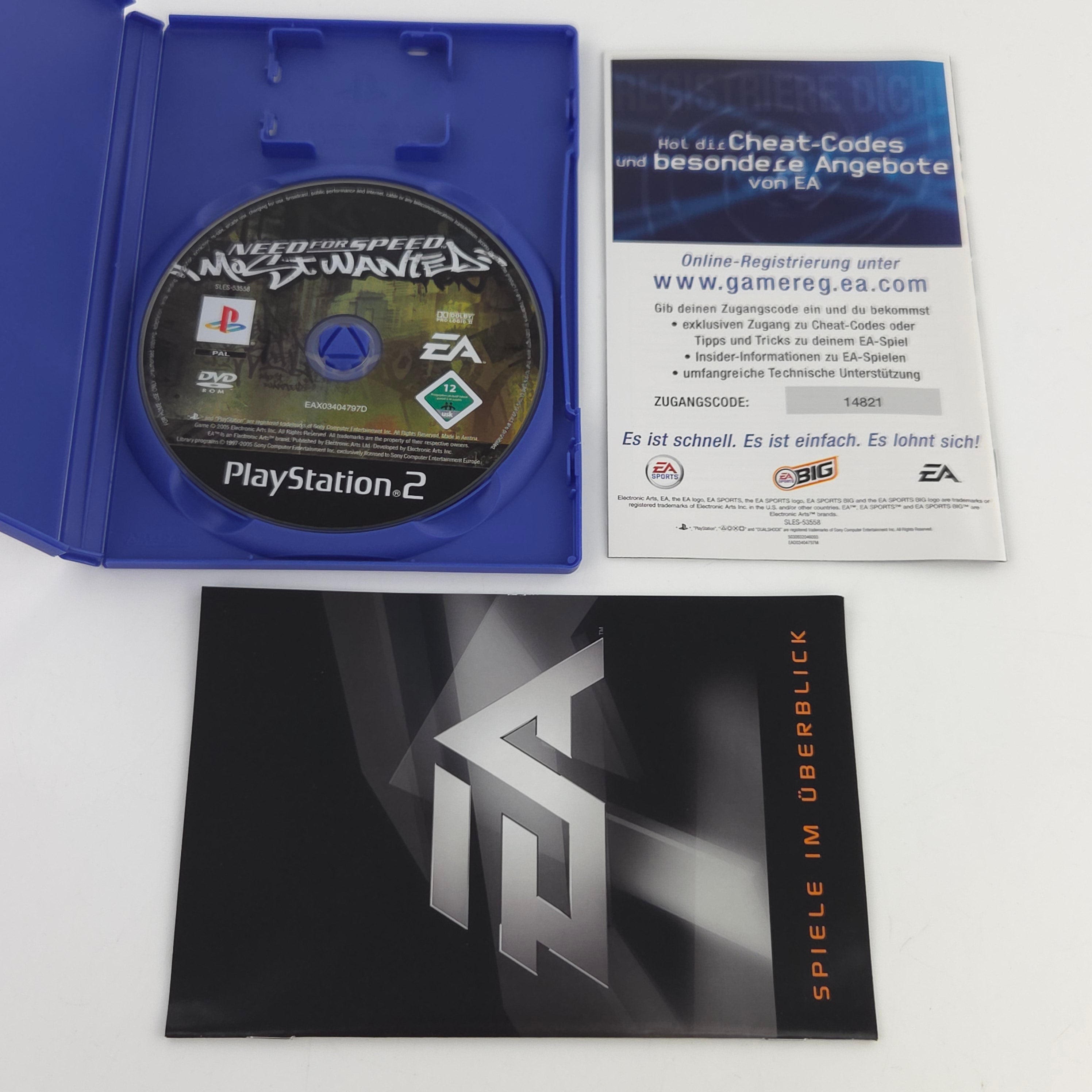 Playstation 2 Spiel Need for Speed Most Wanted OVP PAL