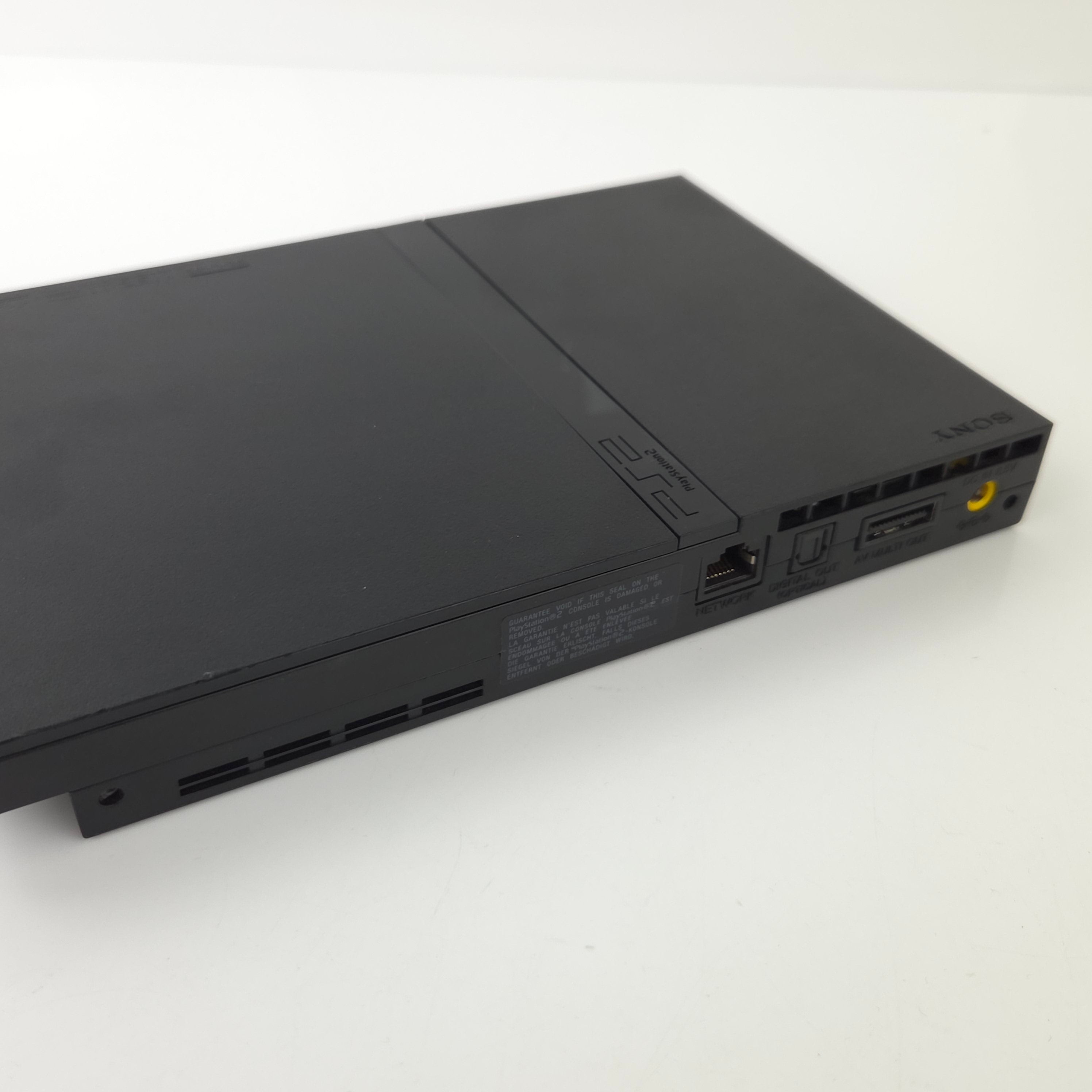 Sony Playstation 2 Slim Konsole Charcoal Black PS2 OVP PAL