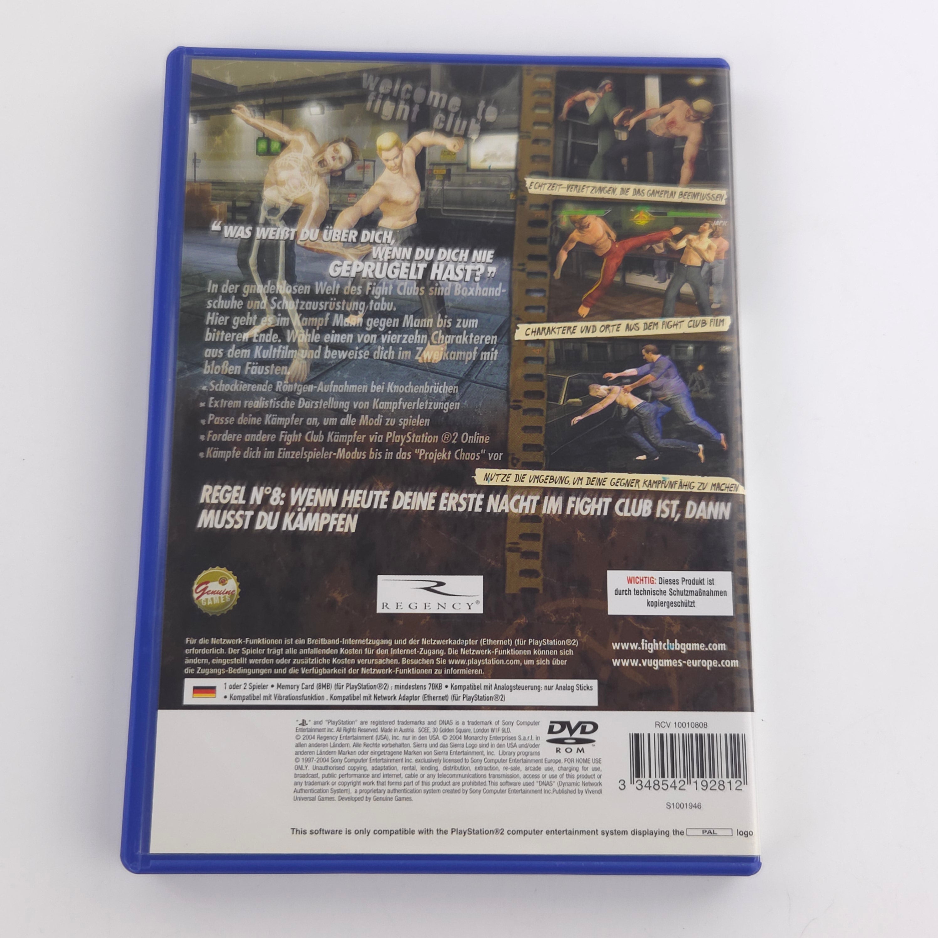 Playstation 2 Spiel Fight Club PS2 CD CAPCOM PAL USK18