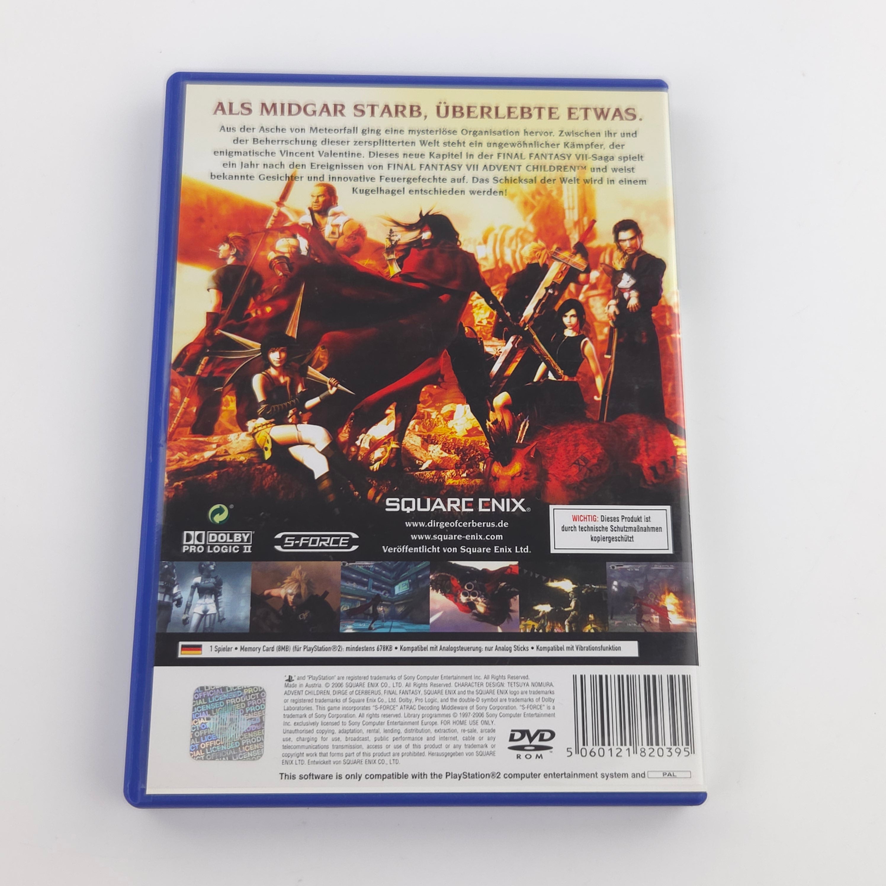 Playstation 2 Spiel – Final Fantasy VII Dirge of Cerberus OVP