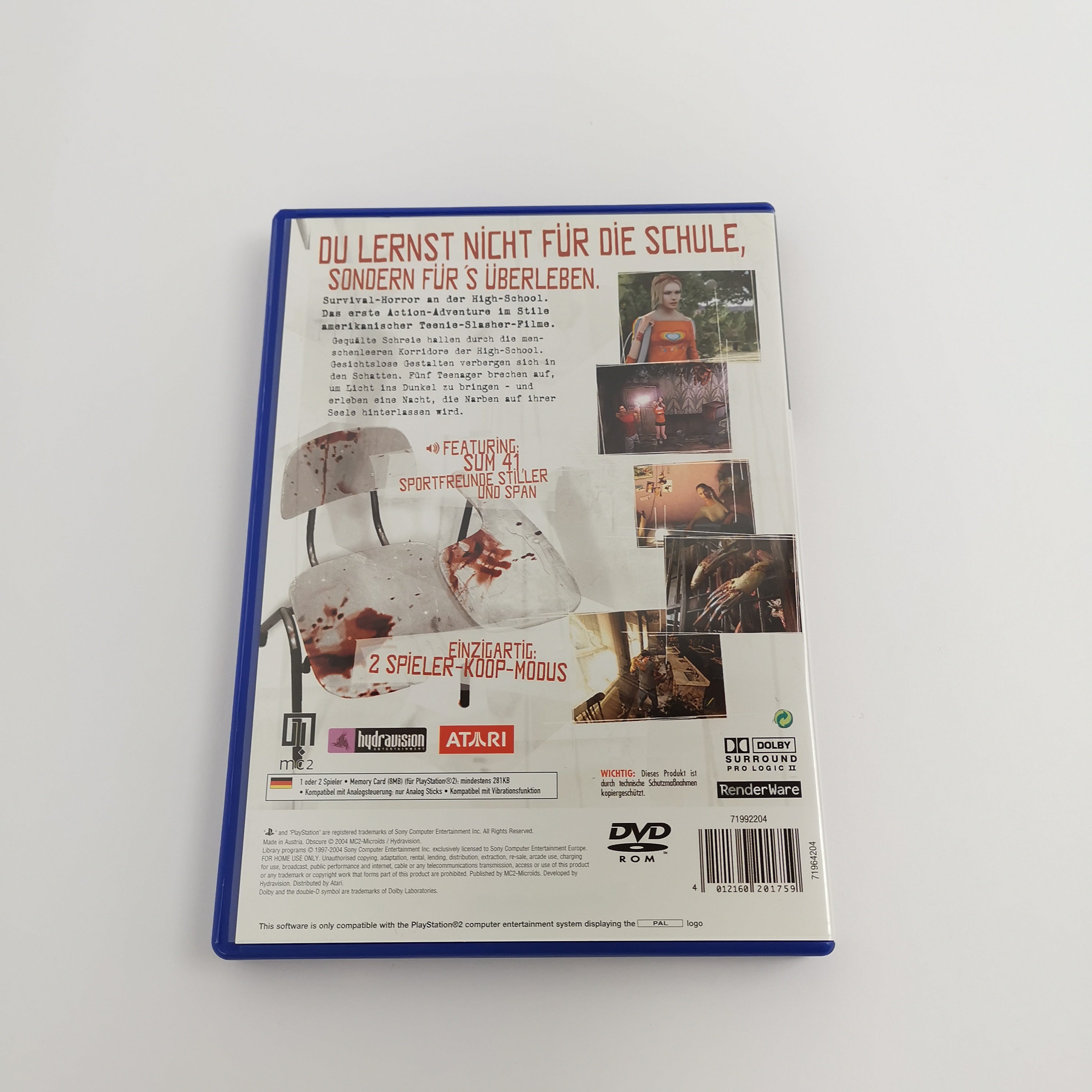 Playstation 2 Spiel – Obscure PS2 OVP PAL geringe Gebrauchsspuren