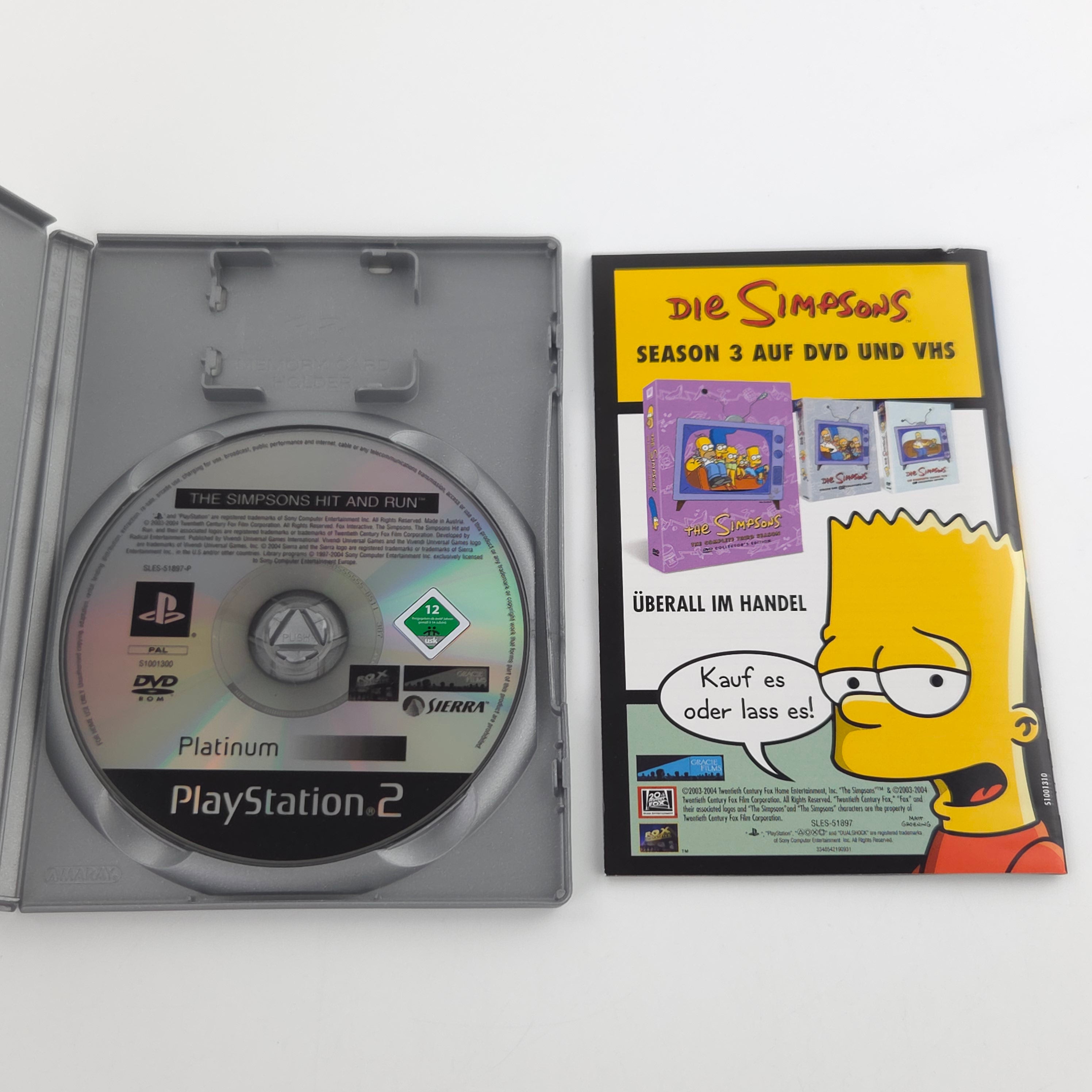 Playstation 2 Spiel The Simpsons Hit & Run PS2 OVP PAL DE