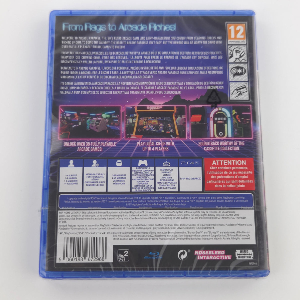 PlayStation 4 Spiel Arcade Paradise Neu OVP PAL