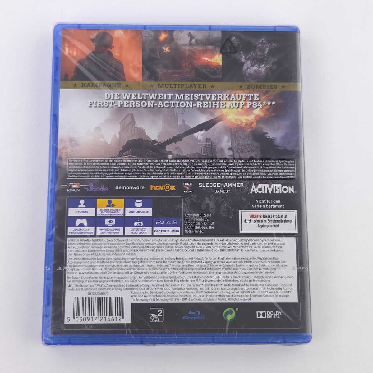 PlayStation 4 Spiel Call of Duty WWII Neu OVP