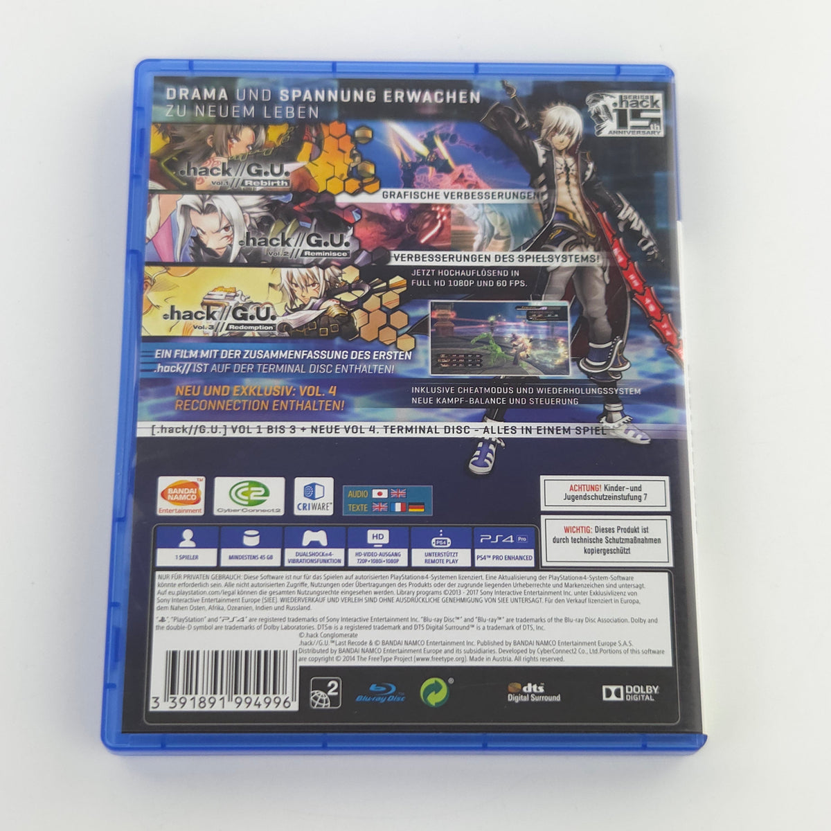 Sony Playstation 4 Spiel: Dot hack G.U. Last Recode - PS4 VR OVP (PAL DE)
