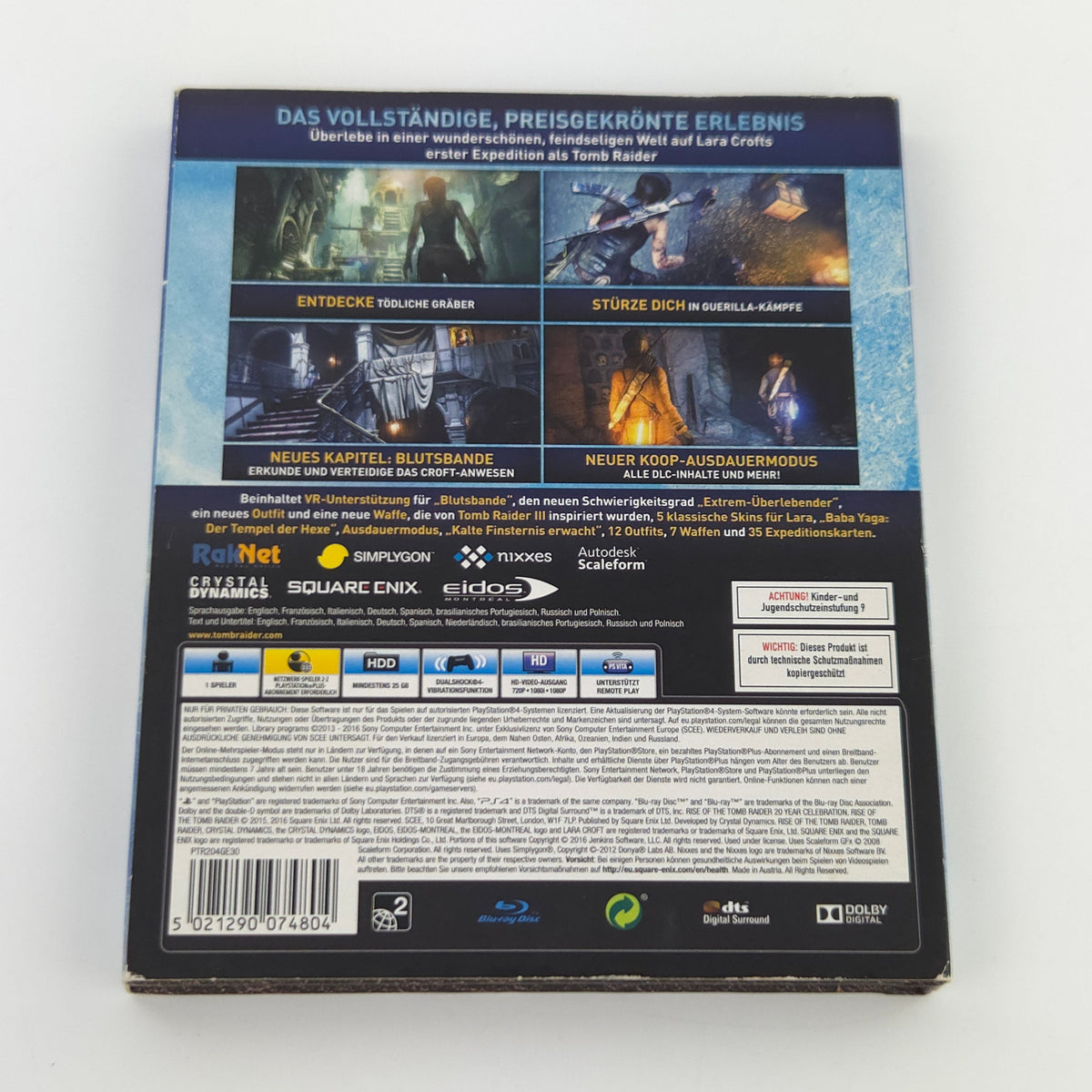 Sony Playstation 4 Spiel: Rise of the Tomb Raider Jubiläum - PS4 OVP (PAL DE)