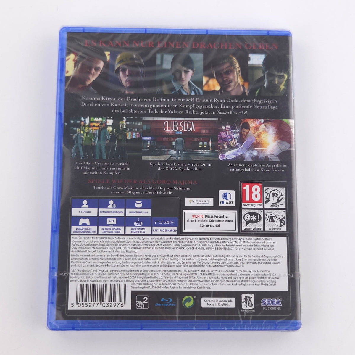 Sony PlayStation 4 Spiel Yakuza 2 Kiwami Neu OVP