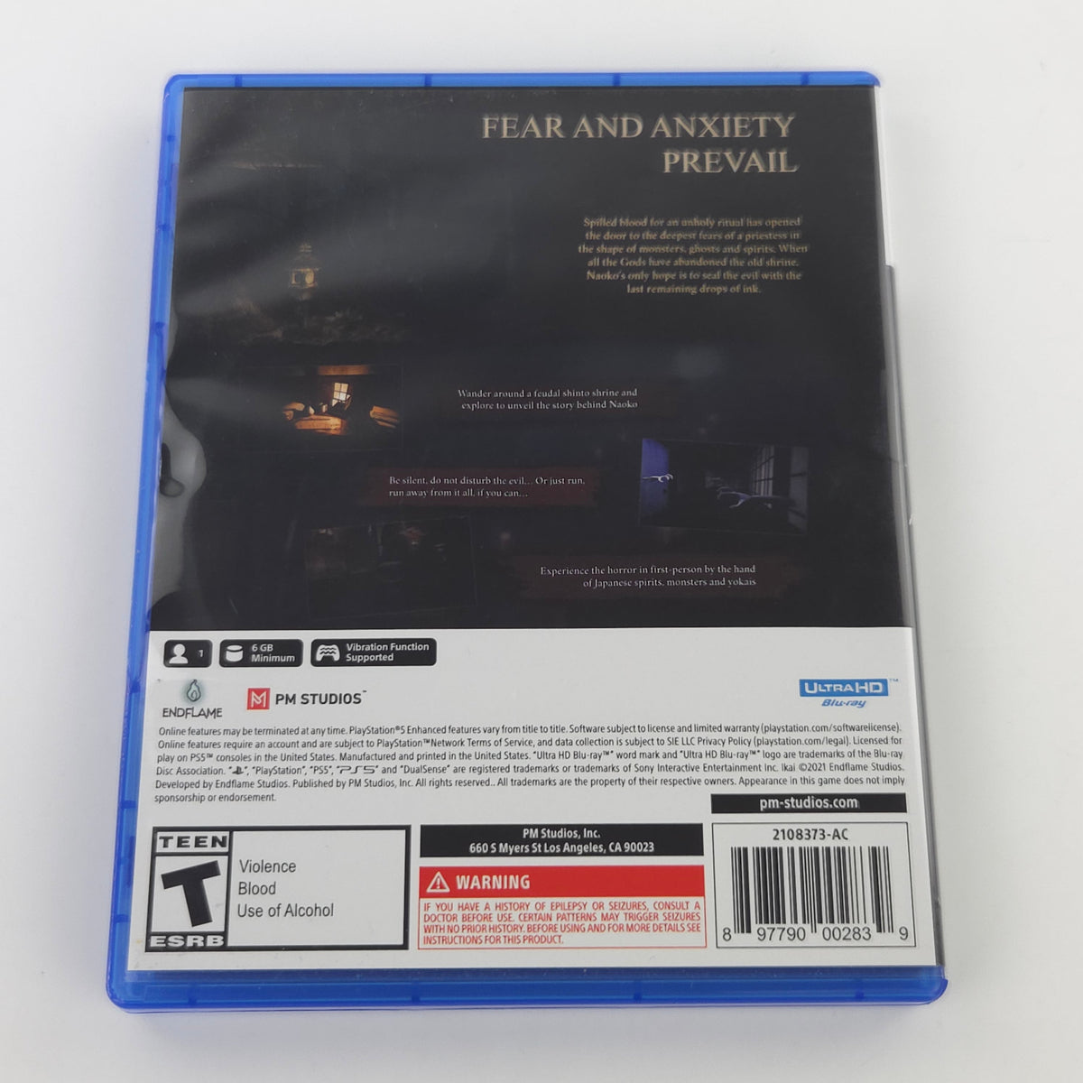 Sony Playstation 5 Spiel: IKAI - PS5 OVP Bluray CD (NTSC-U/C USA)