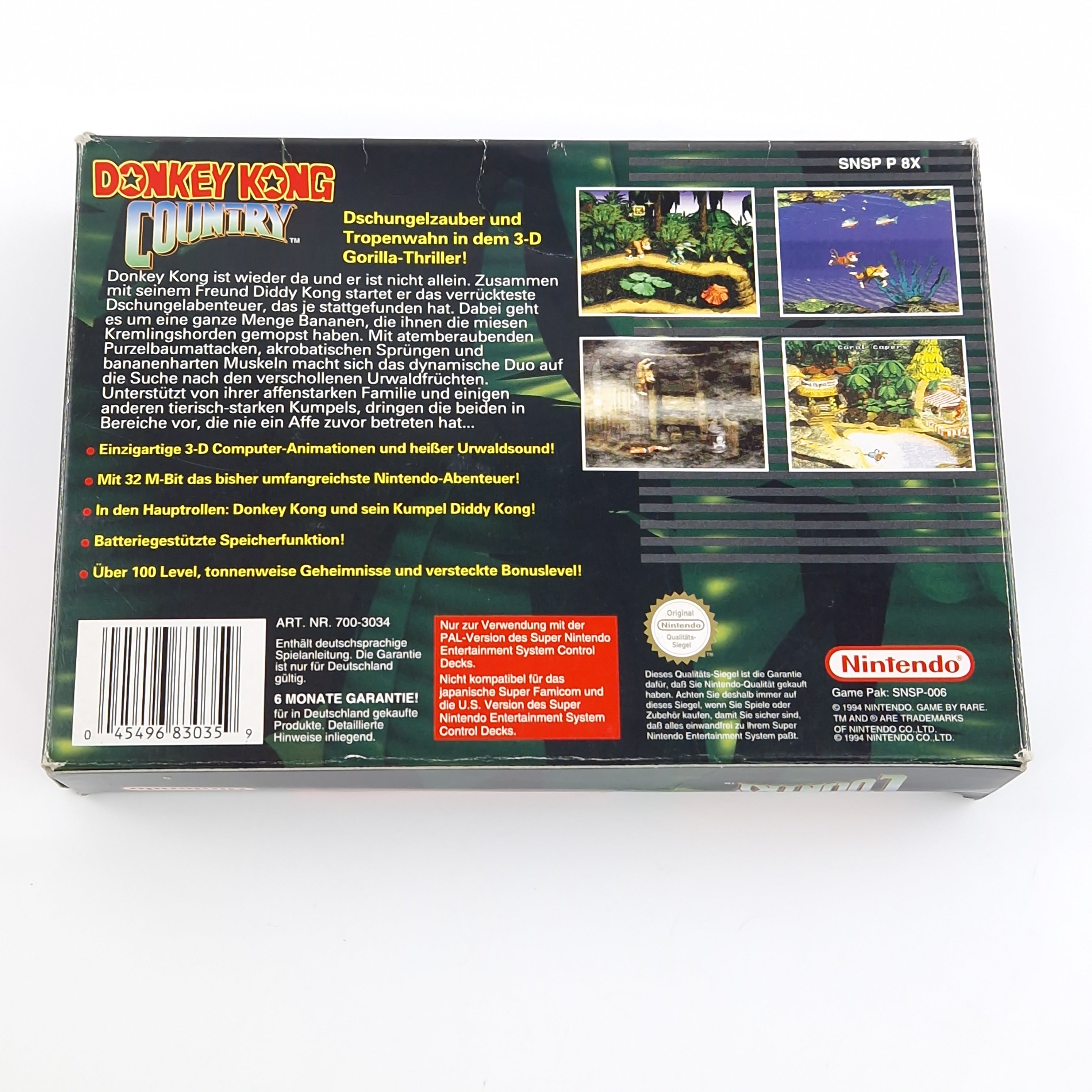 Super Nintendo Spiel – Donkey Kong Country 1 OVP PAL