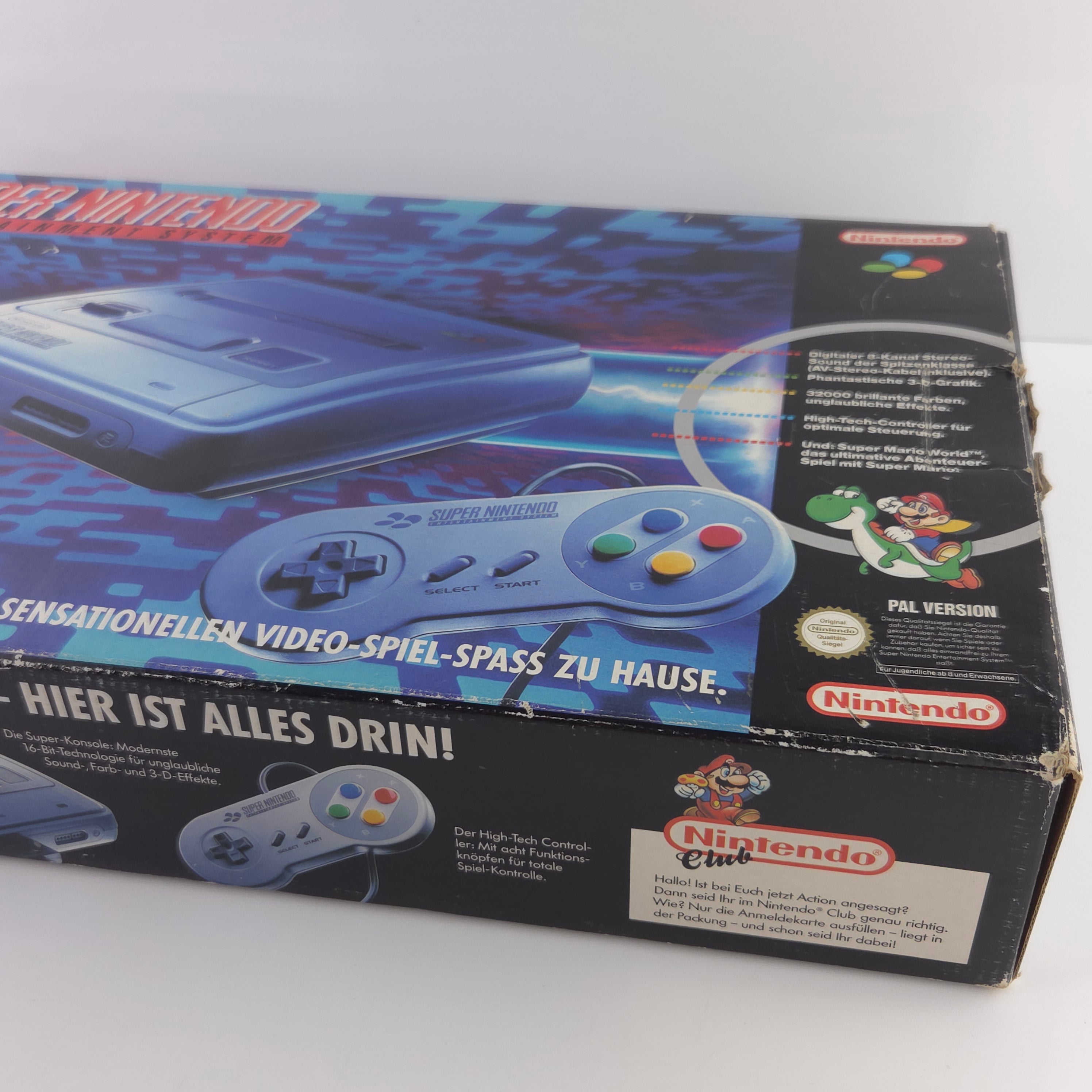 Super Nintendo Konsole – Super Mario World Bundle OVP PAL