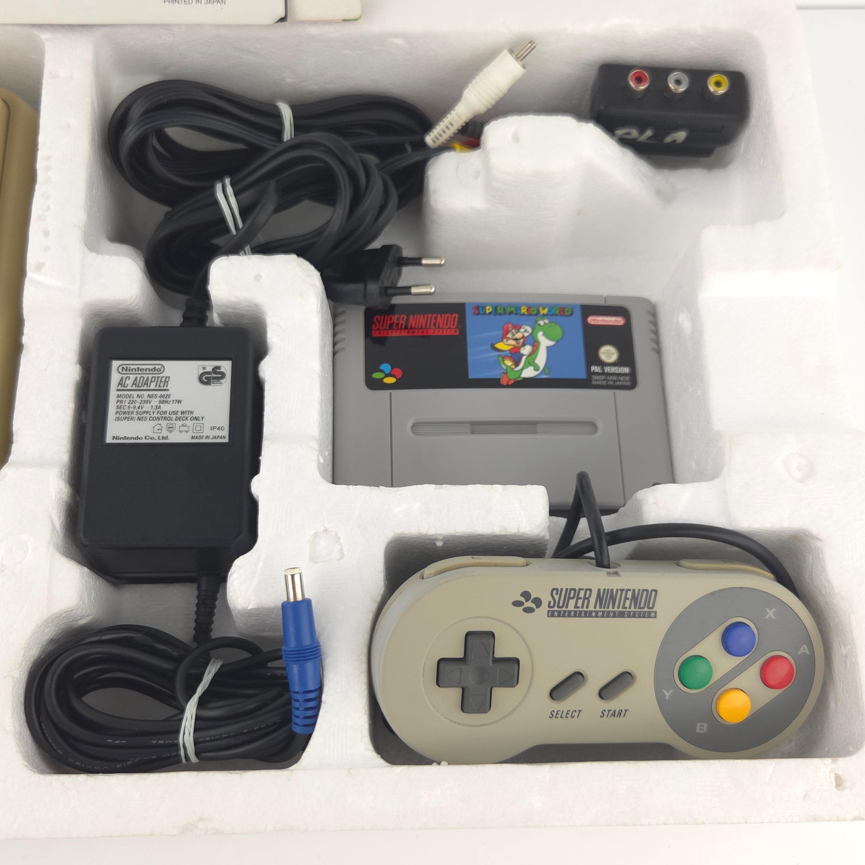 Super Nintendo Konsole Mario World Bundle OVP PAL