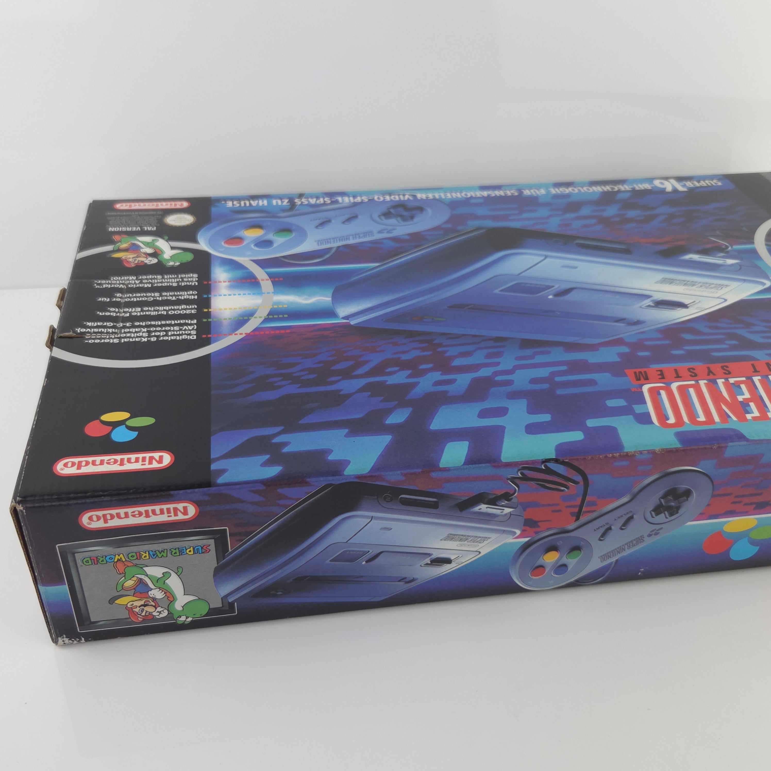 Super Nintendo Konsole Set Super Mario World SNES OVP PAL