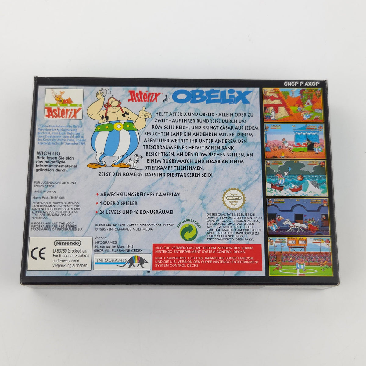 Super Nintendo Spiel Asterix Obelix OVP PAL