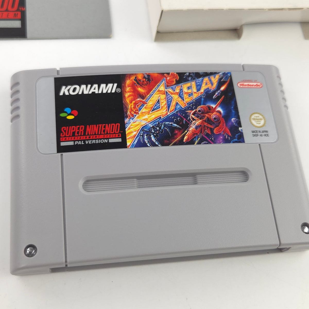 Super Nintendo Spiel Axelay CIB OVP