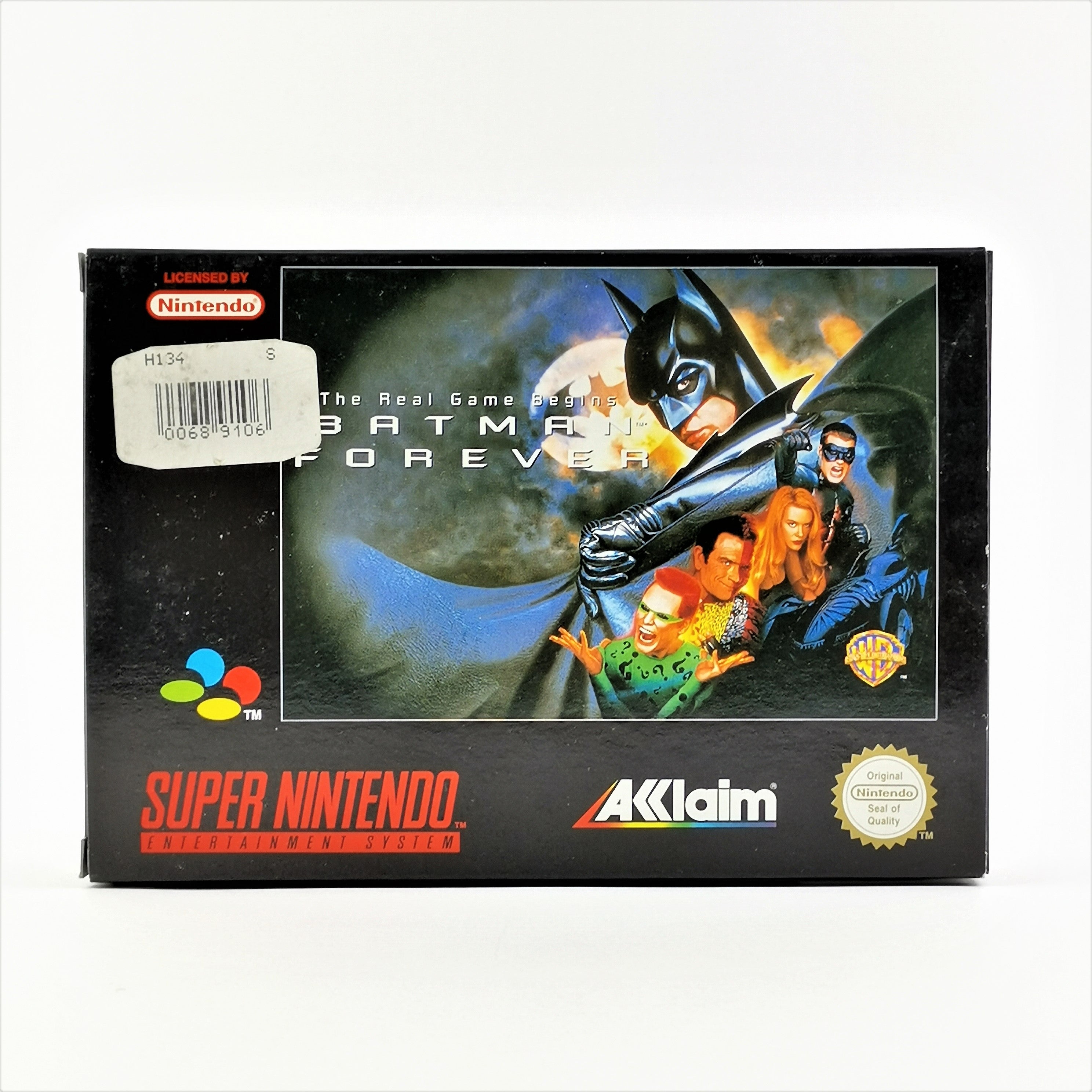 Super Nintendo Spiel – Batman Forever OVP Anleitung PAL