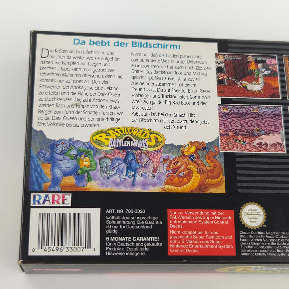 Super Nintendo Spiel Battletoads nahezu neuwertig CIB