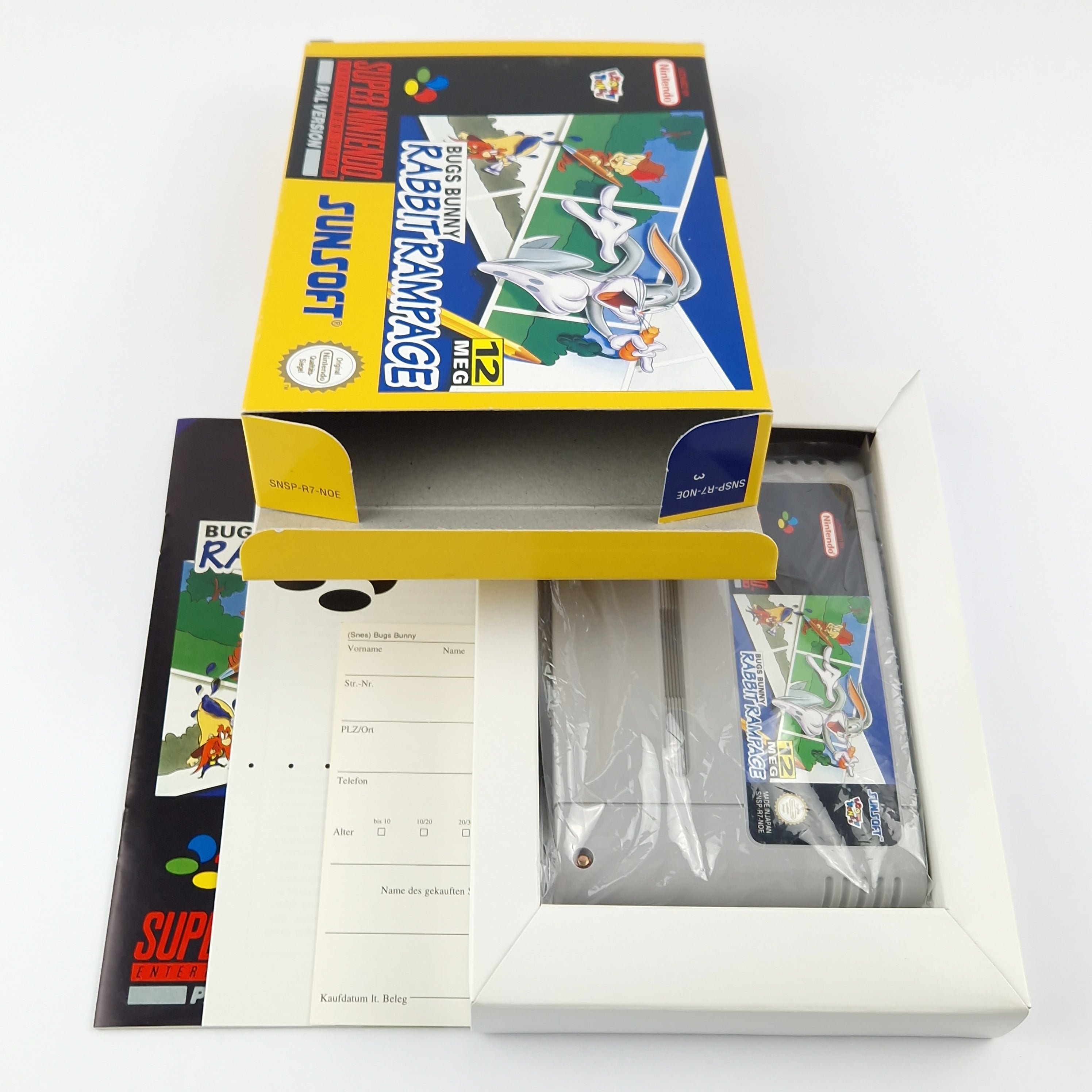 Super Nintendo Spiel – Bugs Bunny Rabbit Rampage OVP CIB