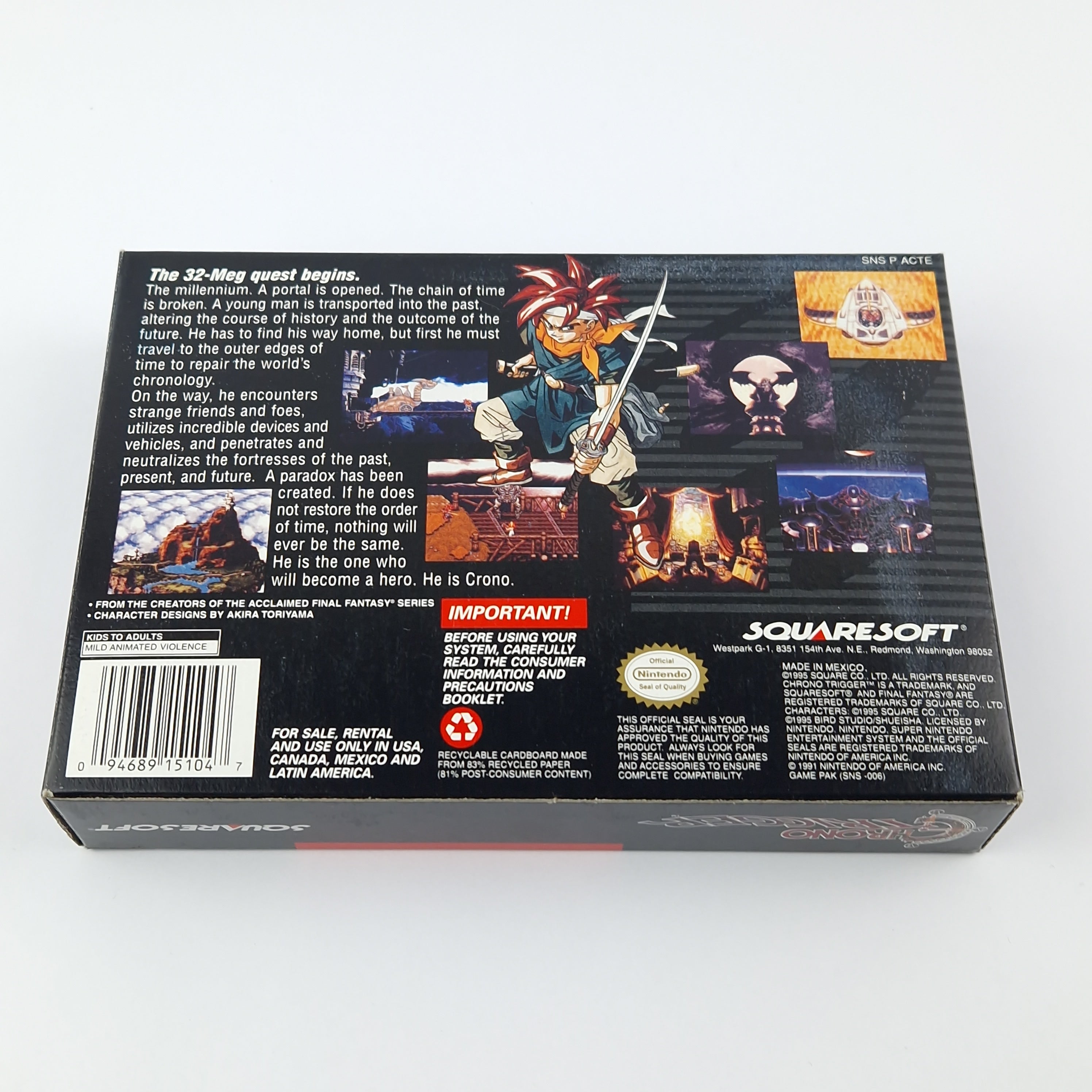 Super Nintendo Spiel – Chrono Trigger OVP Soundtrack SNES