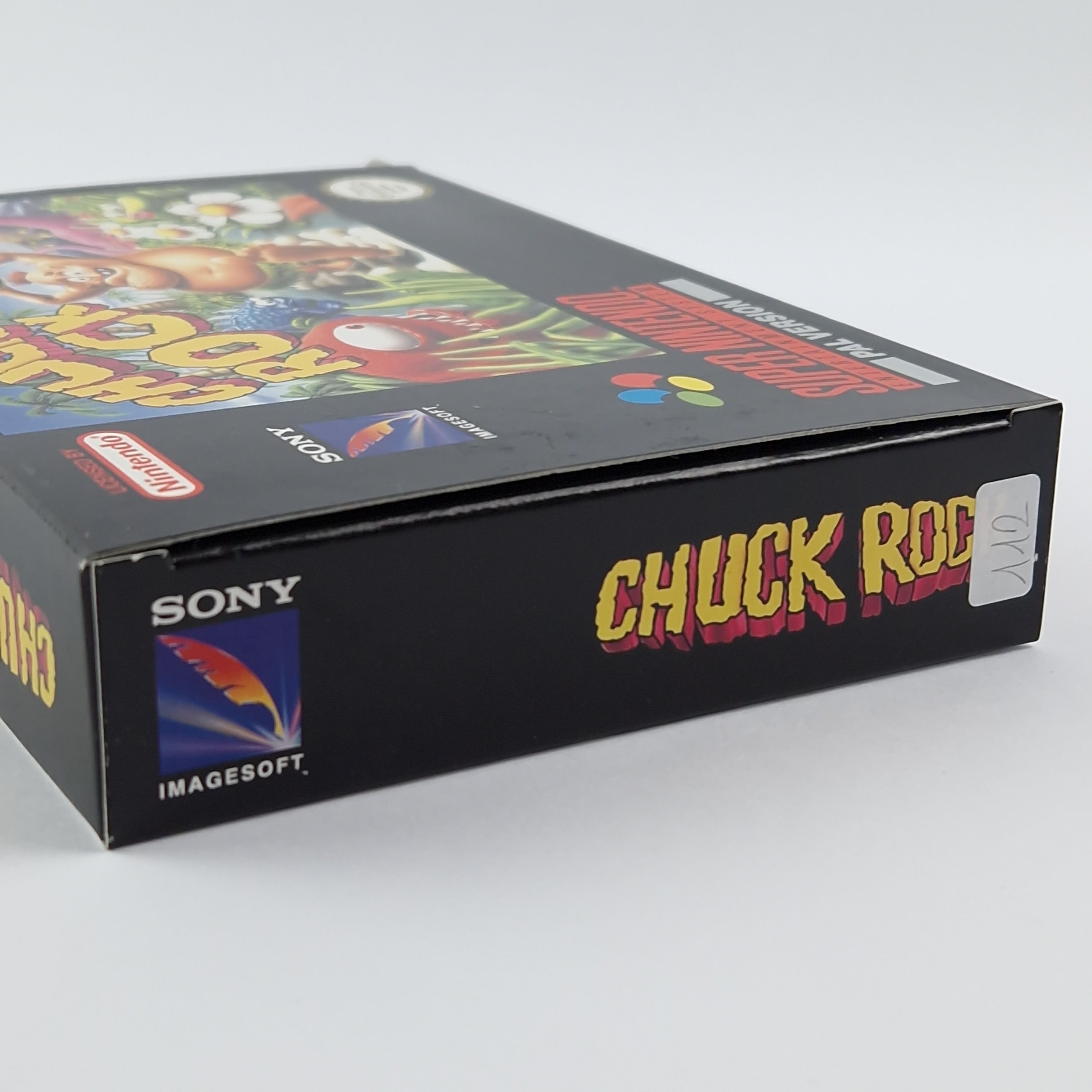 Super Nintendo Spiel – Chuck Rock OVP CIB PAL NOE