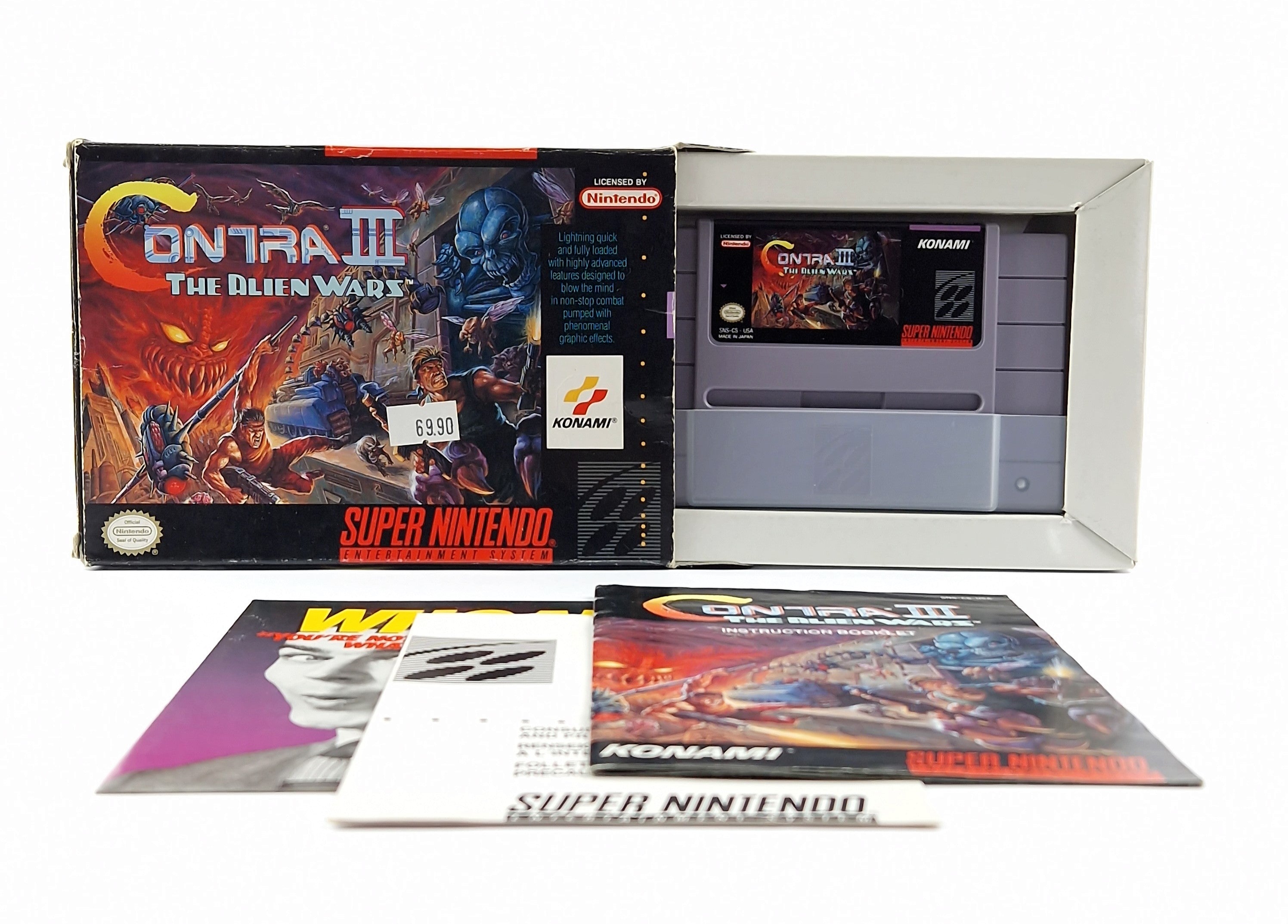 Super Nintendo Spiel: Contra III The Alien Wars - OVP / SNES Game CIB USA