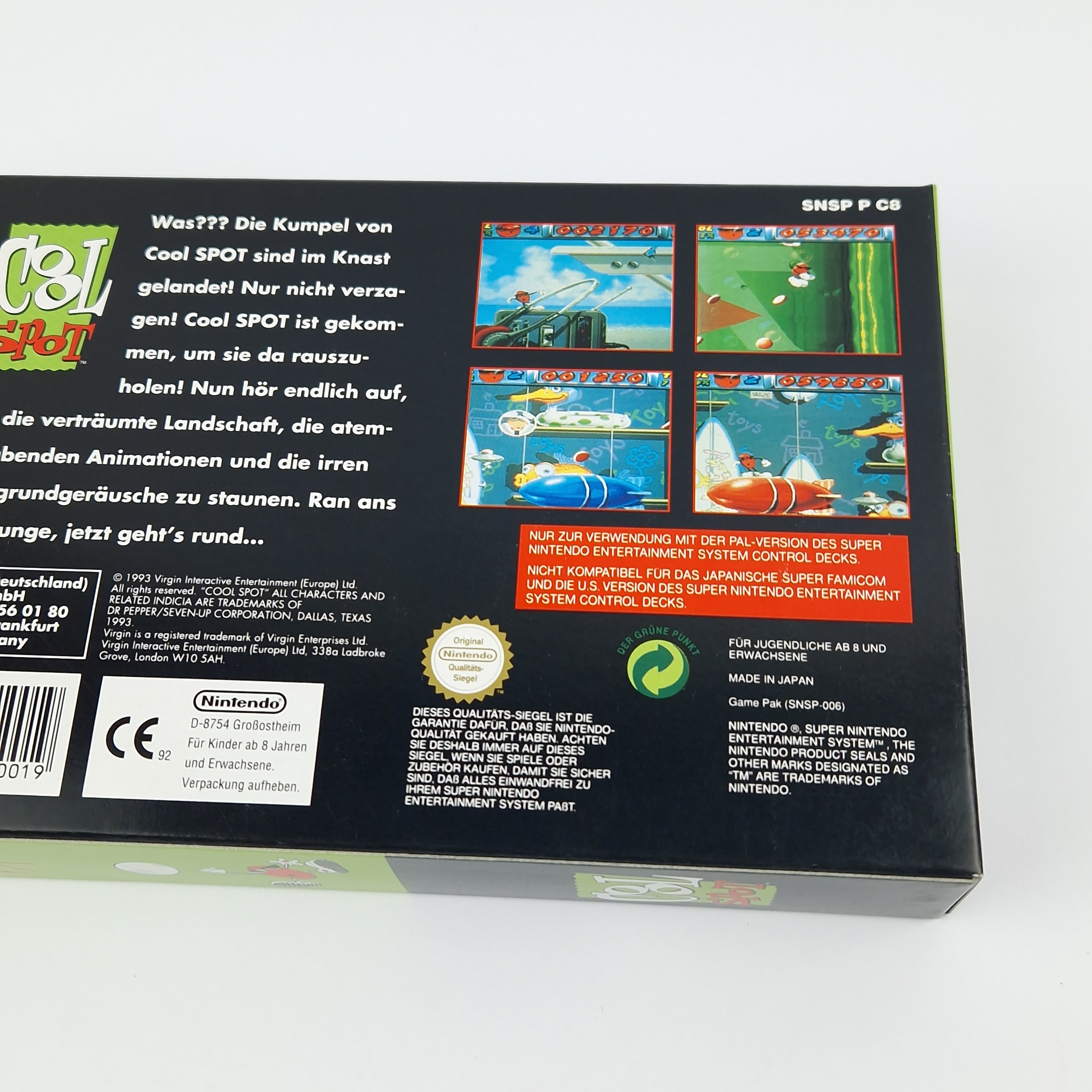 Super Nintendo Spiel – Cool Spot OVP CIB PAL NOE