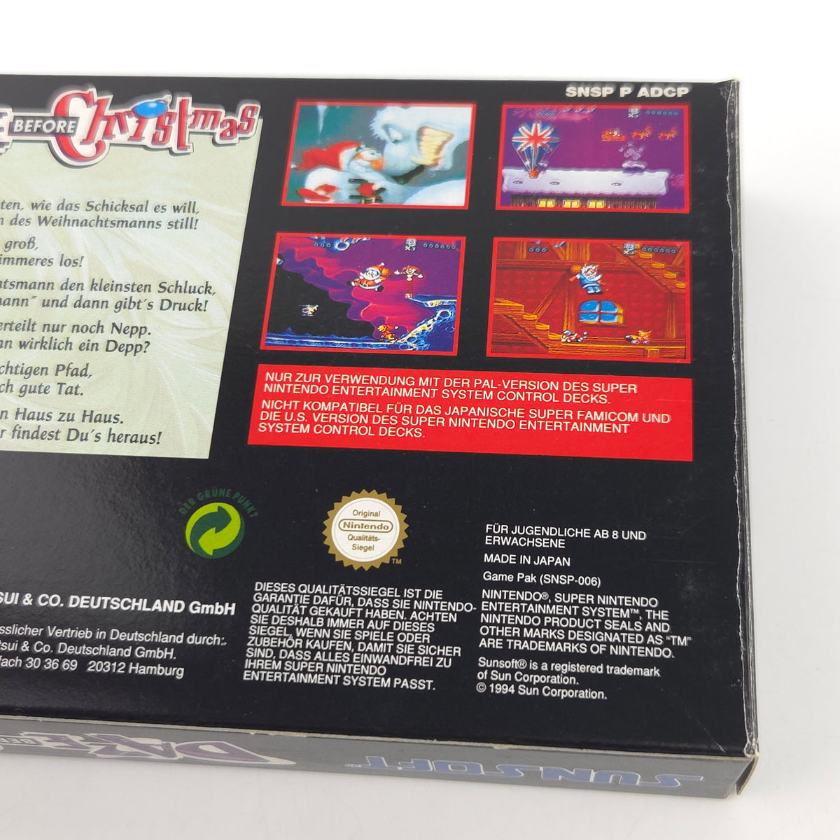 Super Nintendo Spiel DAZE before Christmas OVP PAL
