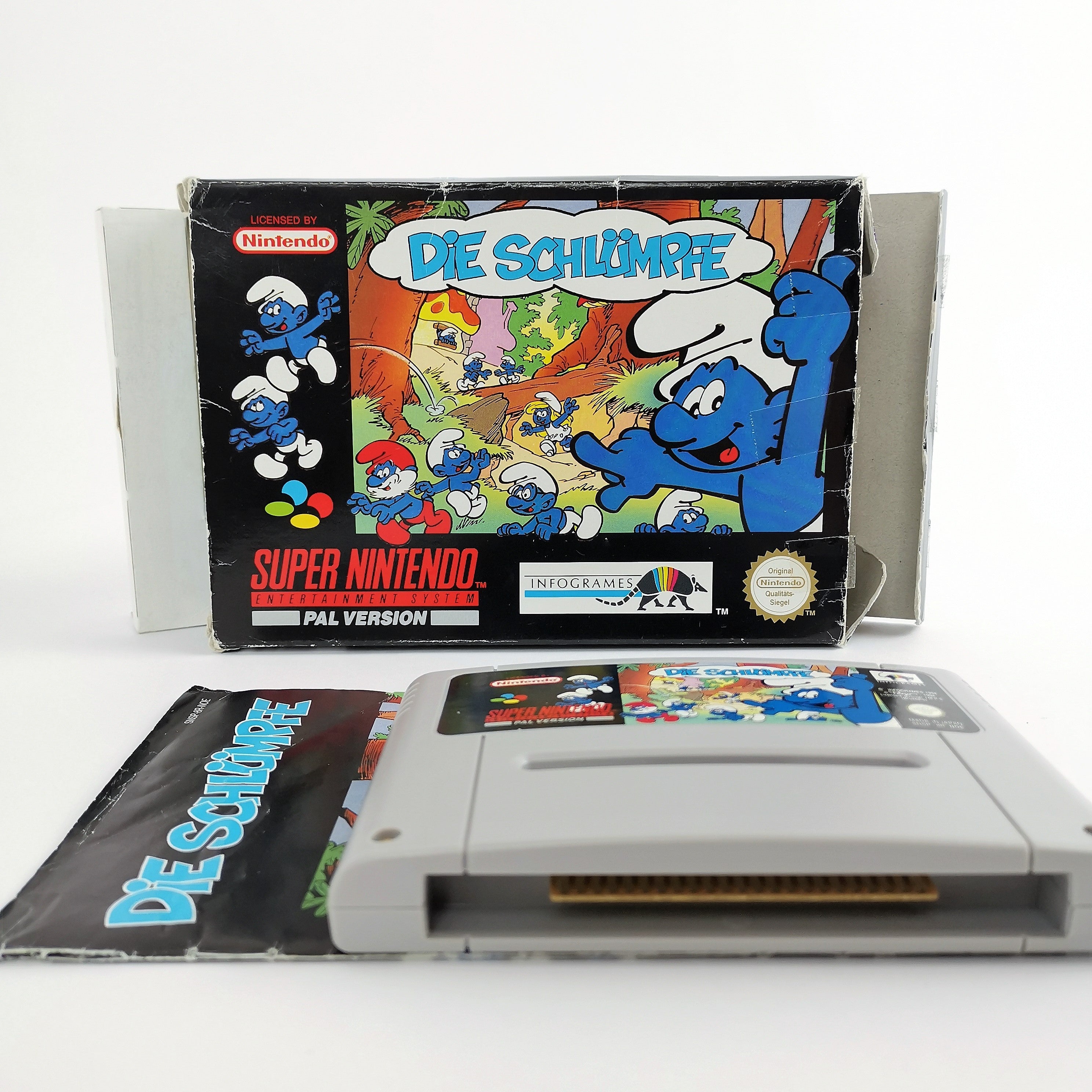 Super Nintendo Spiel – Die Schlümpfe in OVP SNES PAL