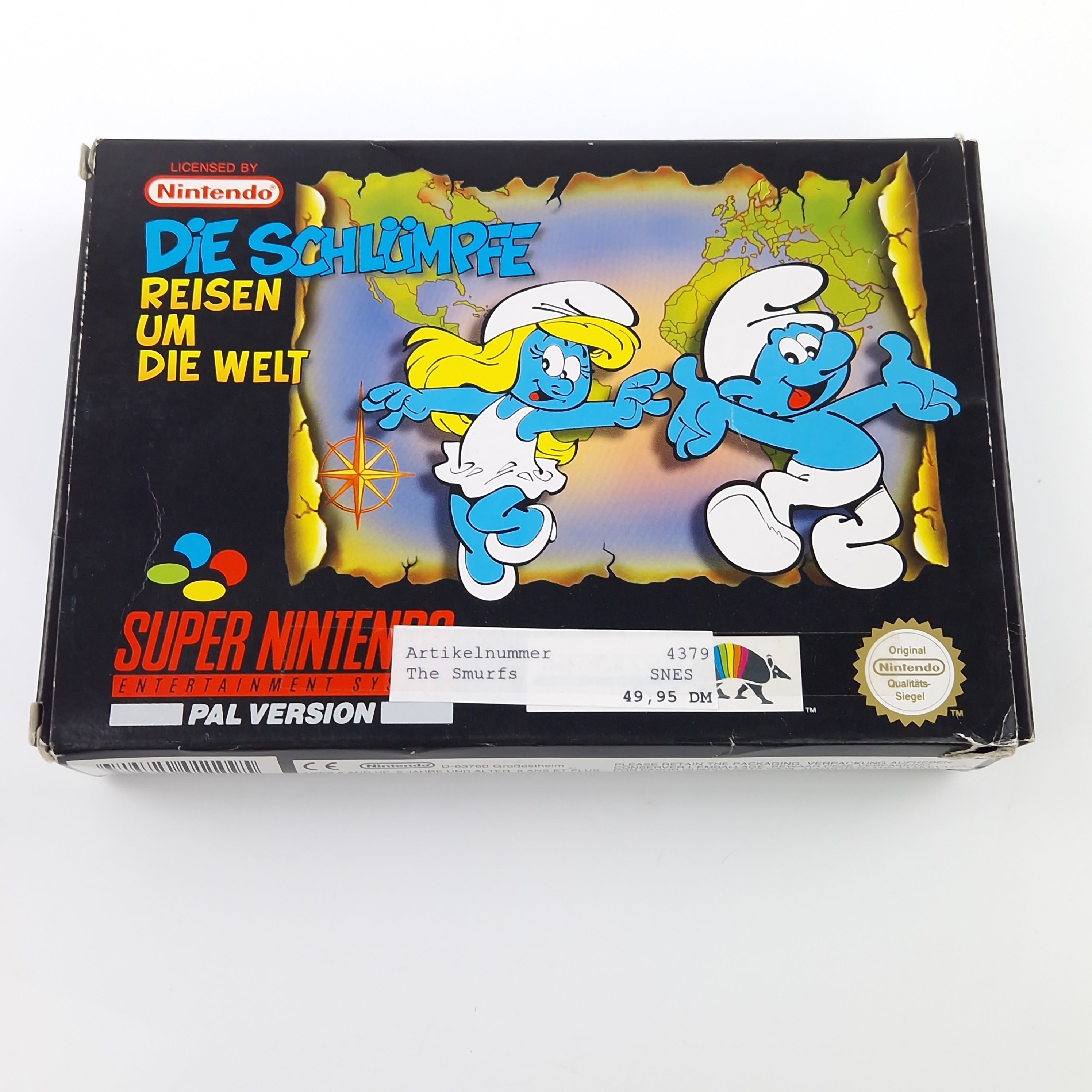 Super Nintendo Spiel – Die Schlümpfe Reisen um die Welt OVP