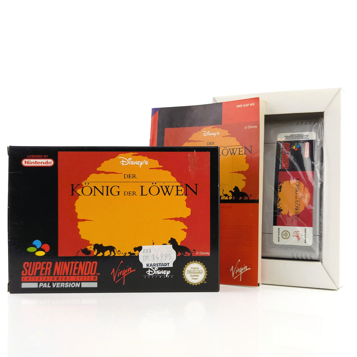 Super Nintendo Spiel König der Löwen OVP CIB PAL