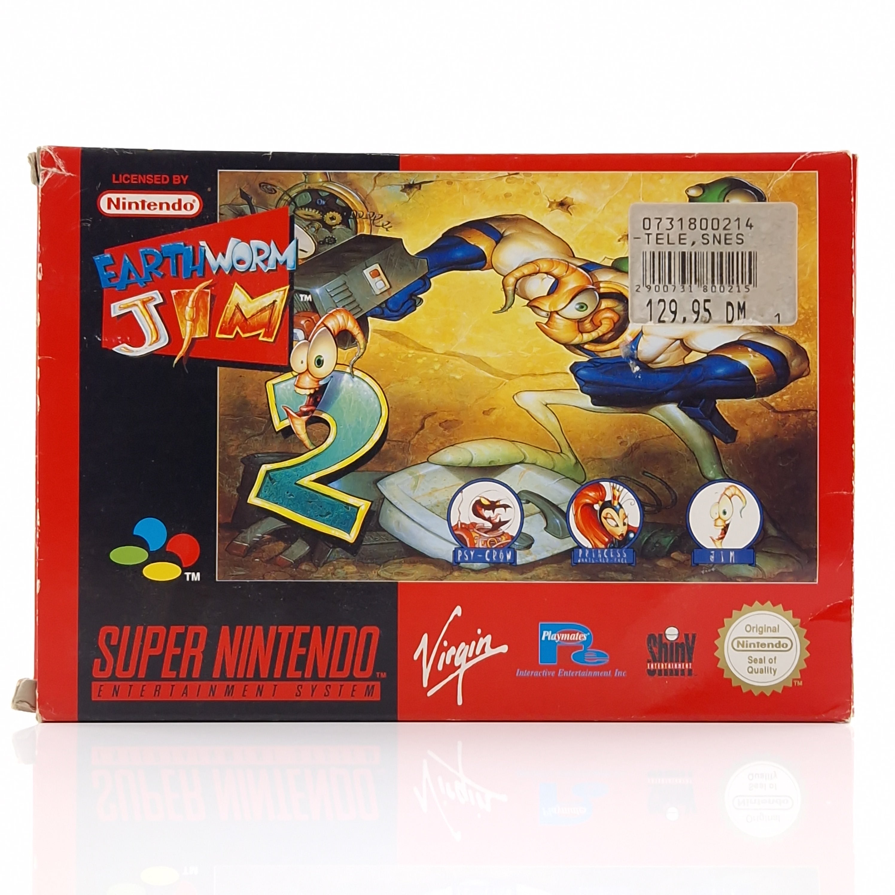Super Nintendo Spiel – Earth Worm Jim 1 mit OVP (SNES)