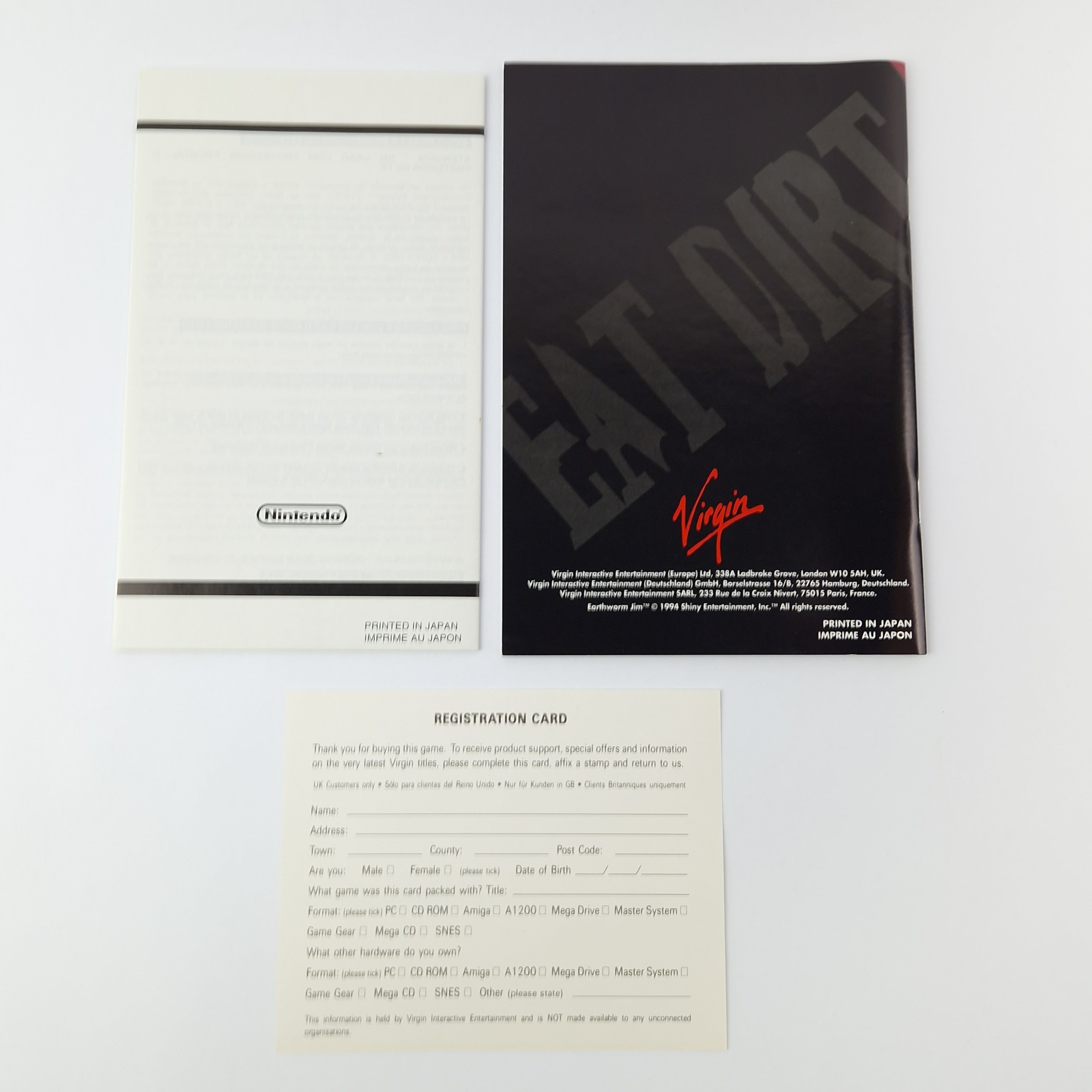 Super Nintendo Spiel – Earth Worm Jim OVP PAL CIB