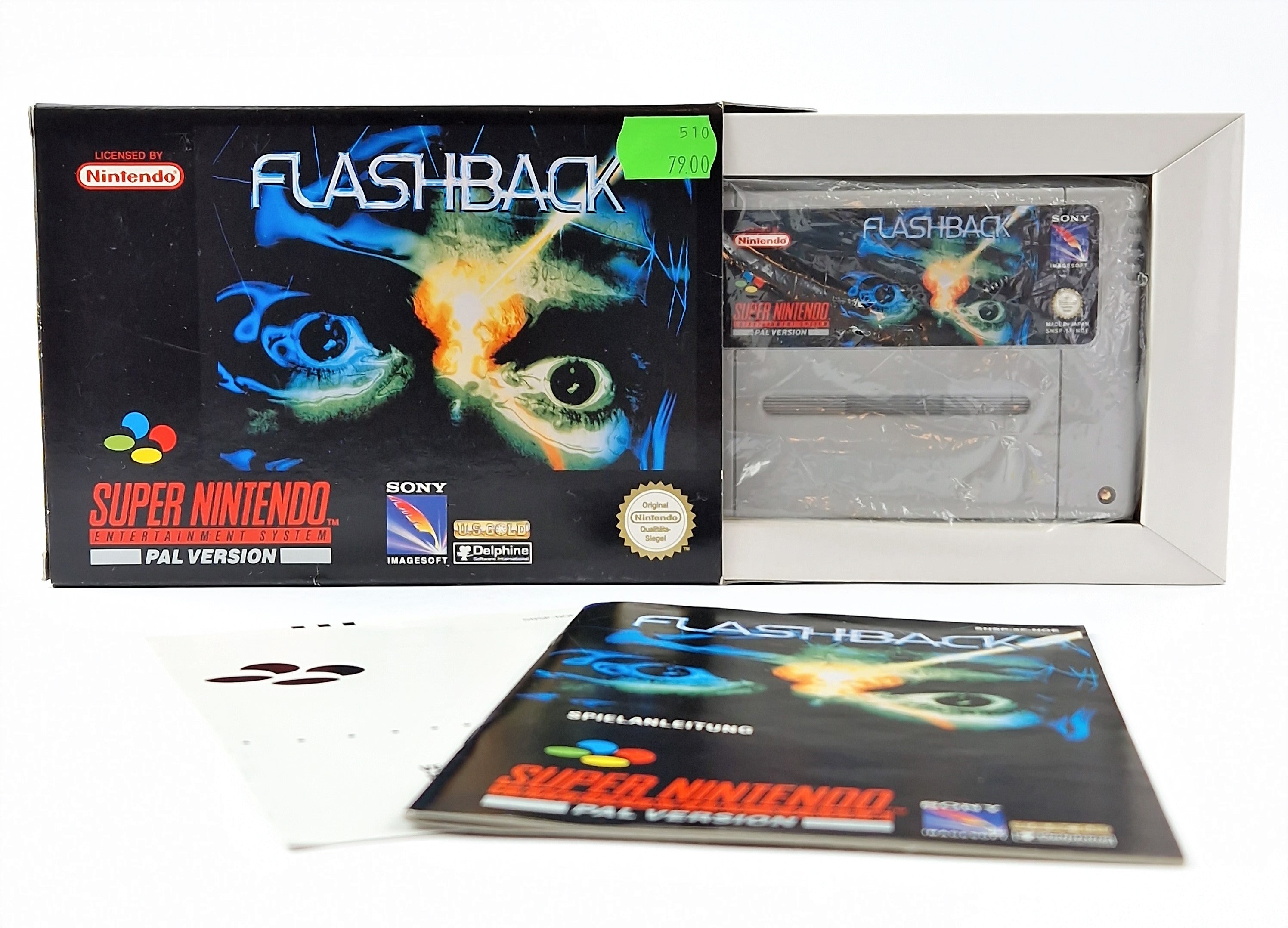 Super Nintendo Spiel – Flashback OVP Anleitung SNES PAL