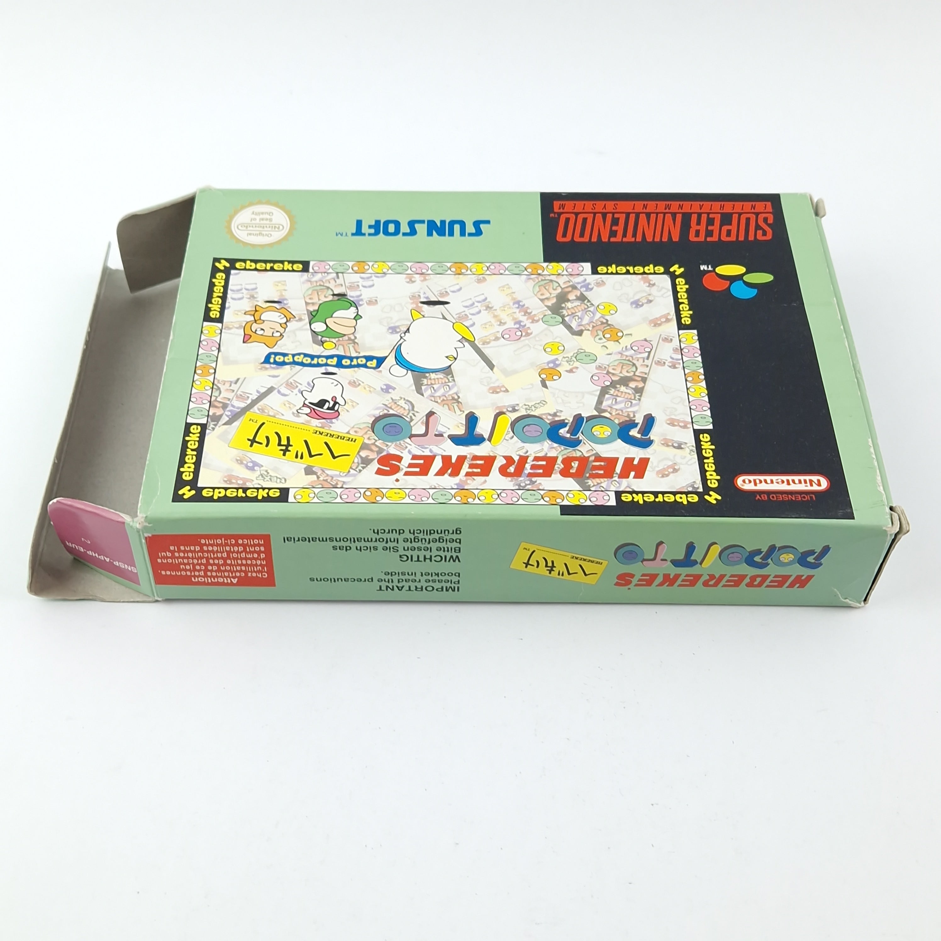 Super Nintendo Spiel: Hebereke´s Popoitto - OVP Anleitung Modul / SNES PAL