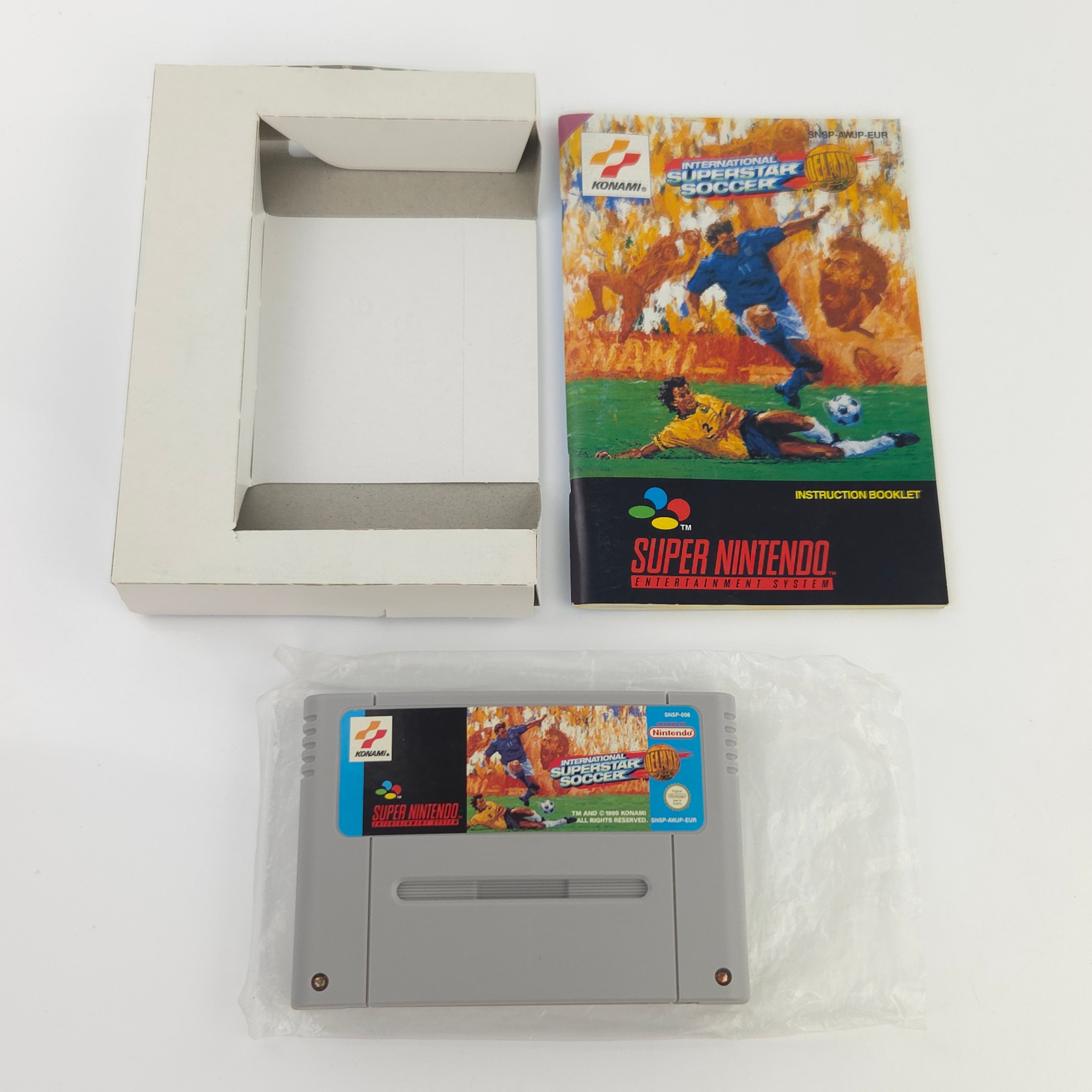 Super Nintendo Spiel International Superstar Soccer Deluxe SNES OVP PAL NOE