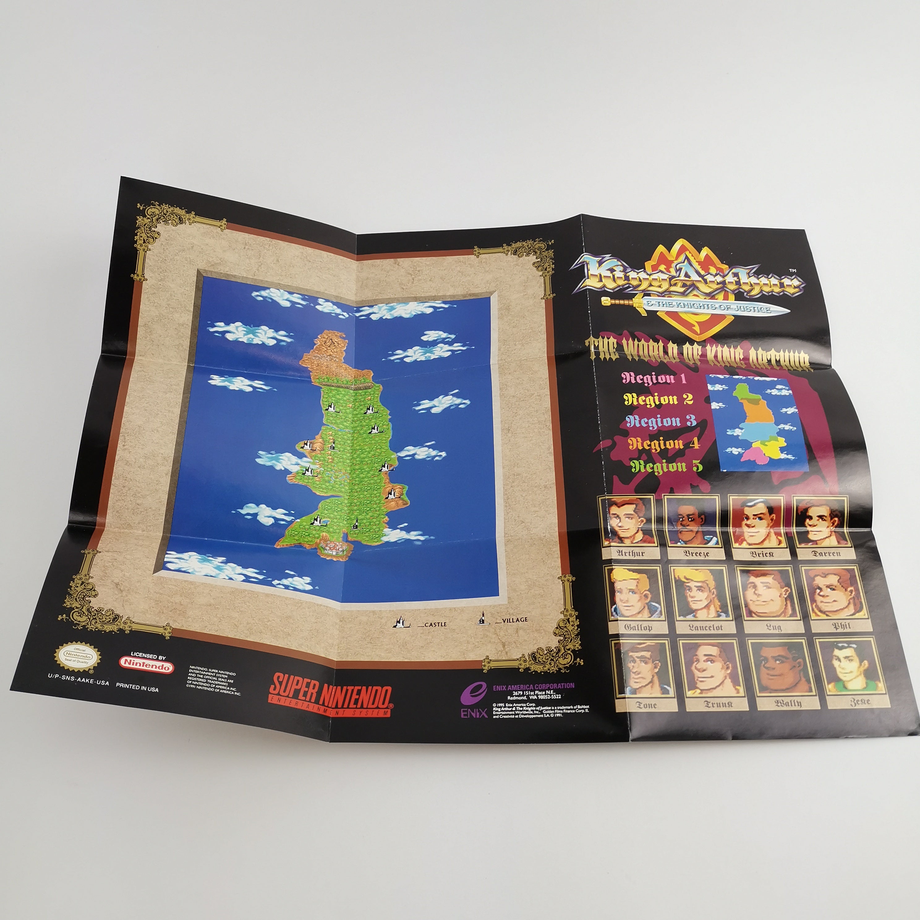 Super Nintendo Spiel – King Arthur Knights of Justice OVP