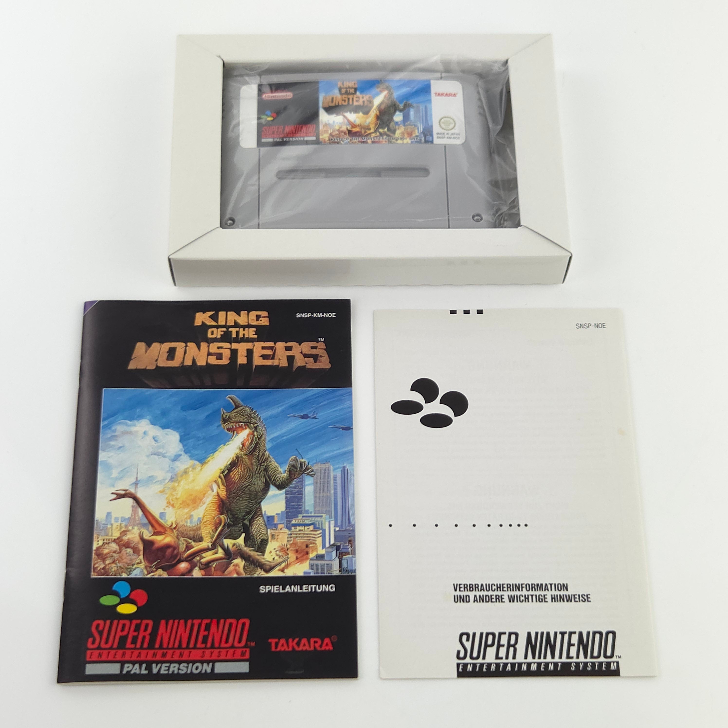 Super Nintendo Spiel King of the Monsters OVP PAL