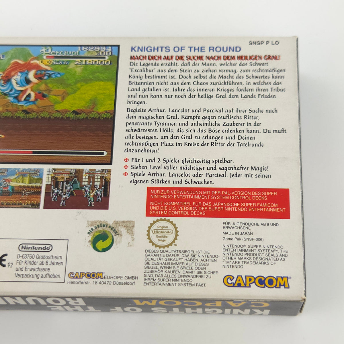 Super Nintendo Spiel Knights of the Round OVP CIB