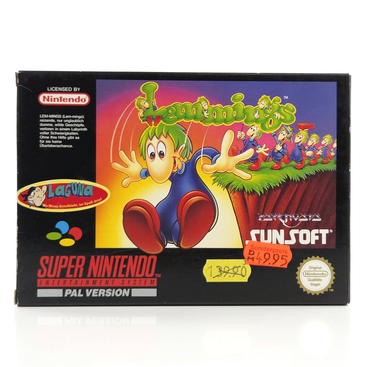 Super Nintendo Spiel Lemmings CIB nahezu neuwertig