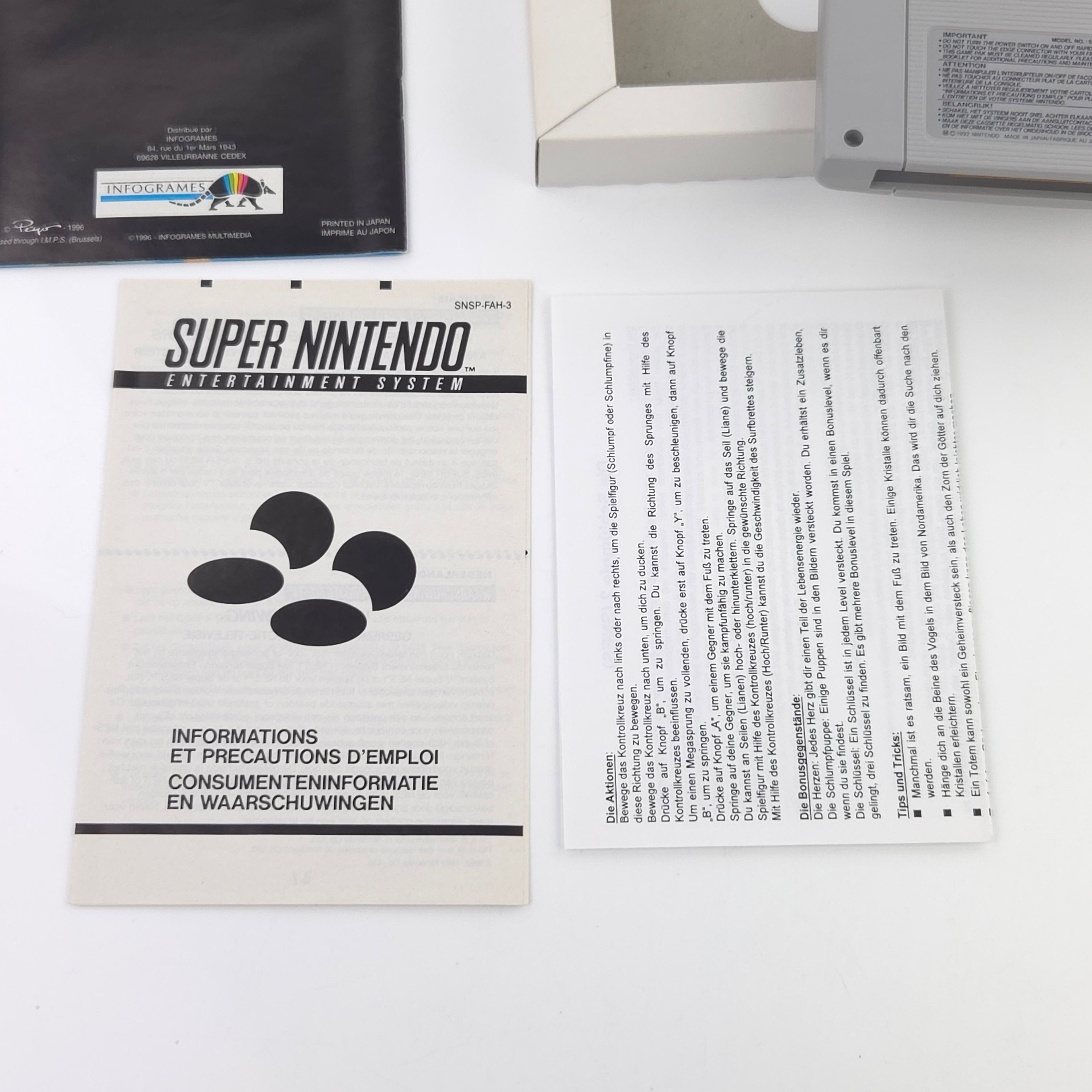 Super Nintendo Spiel – Les Schtroumpfs (SNES OVP)