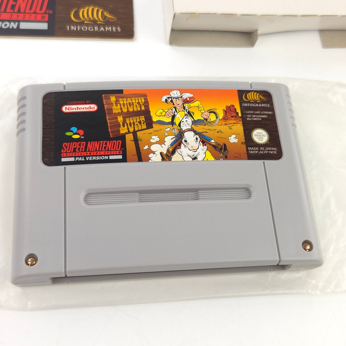 Super Nintendo Spiel Lucky Luke Modul Anleitung OVP