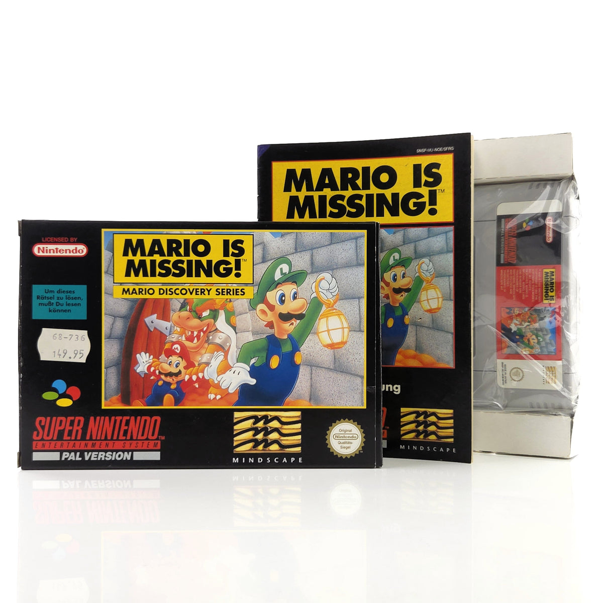 Super Nintendo Spiel Mario is Missing OVP PAL DE