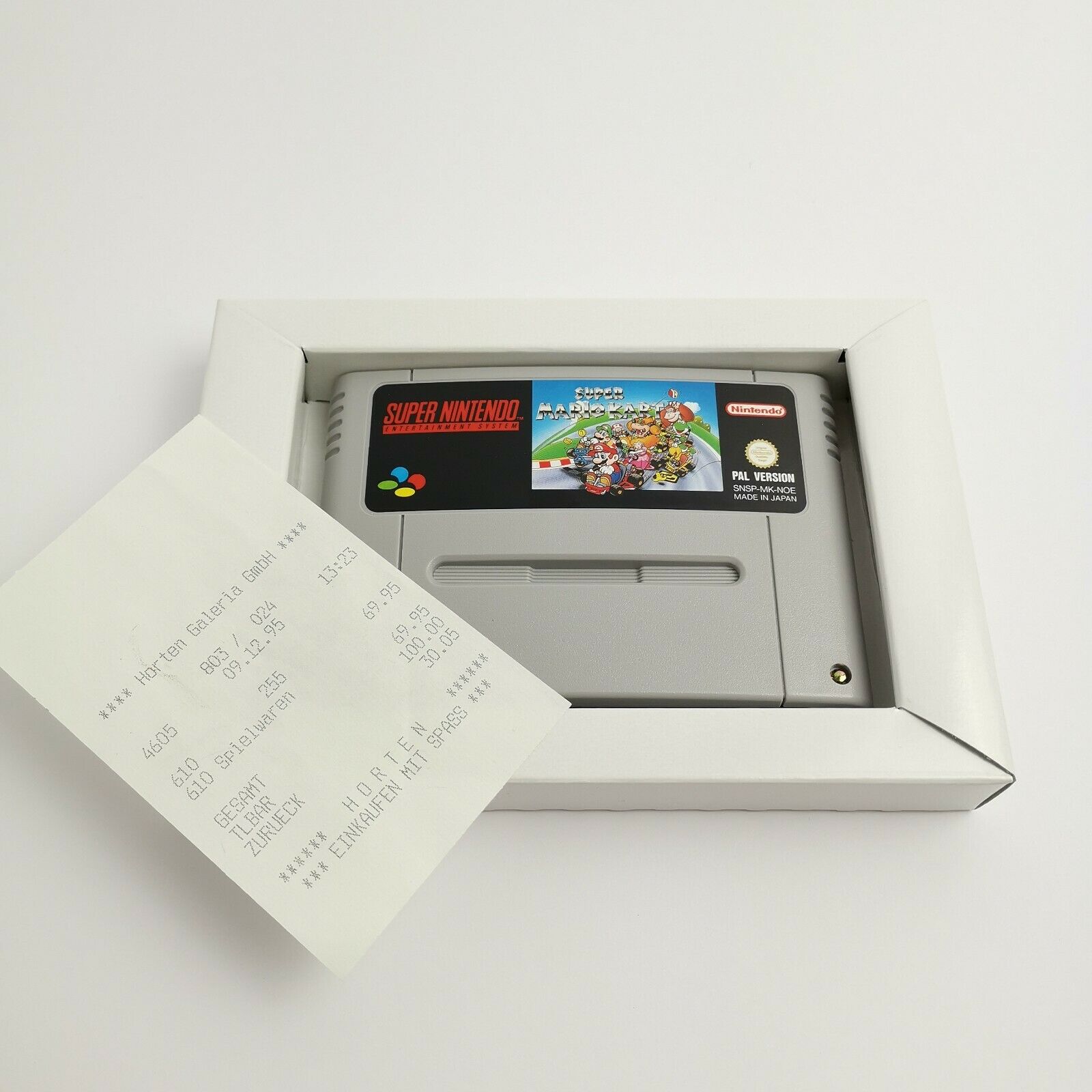Super Nintendo Spiel – Super Mario Kart (SNES OVP PAL)