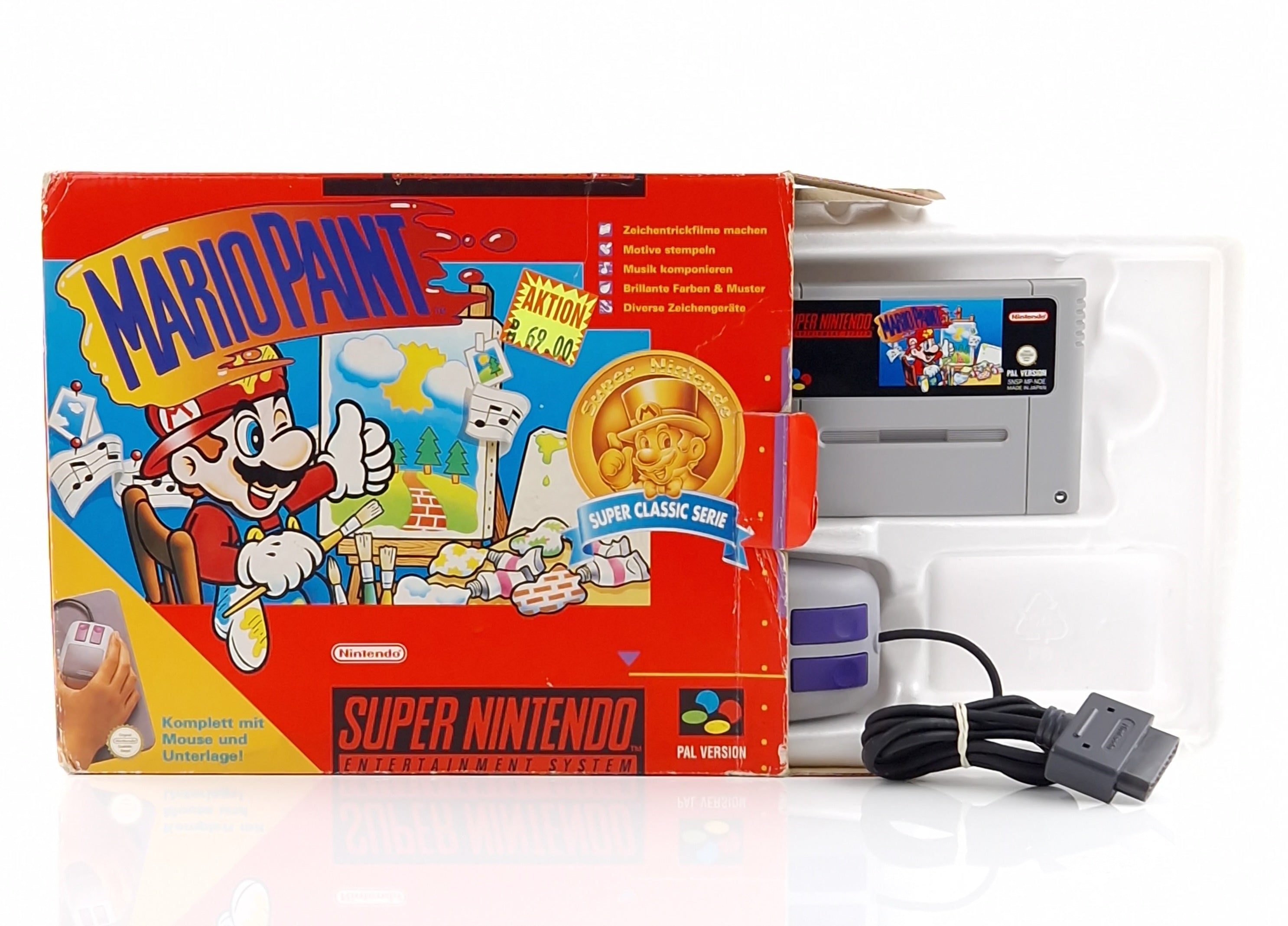 Super Nintendo Spiel – Mario Paint SNES OVP PAL Big Box